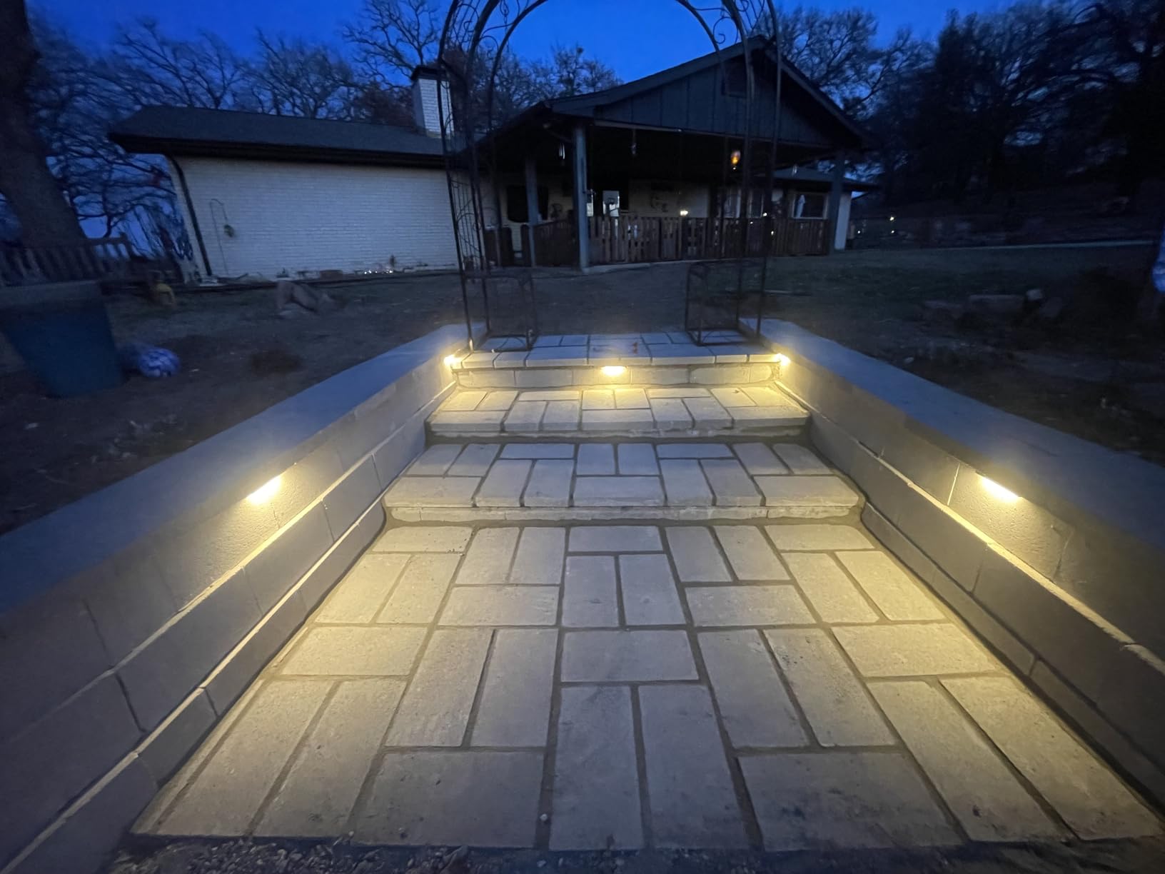 VOLISUN 12 Pack 7 Inch Retaining Wall Lights, Waterproof LED Hardscape Lighting, Cuttable Low Voltage Landscape Lighting, 12V Paver Lights, 3W Outdoor Step Lights, 2700K Soft White, ETL customer photo 1