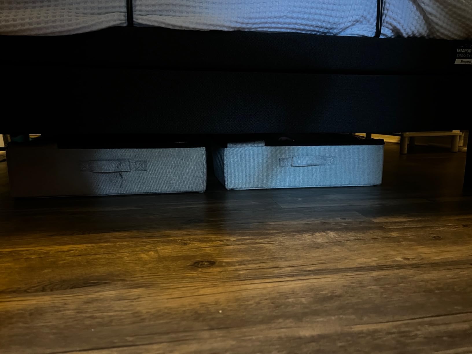 4.5 Inches Under Bed Storage Containers with Sturdy Sidewalls/Bottom and Reinforced Handles, Low Profile Underbed Storage for Clothes, Shoes, Pillows - 4 Pack customer photo 1