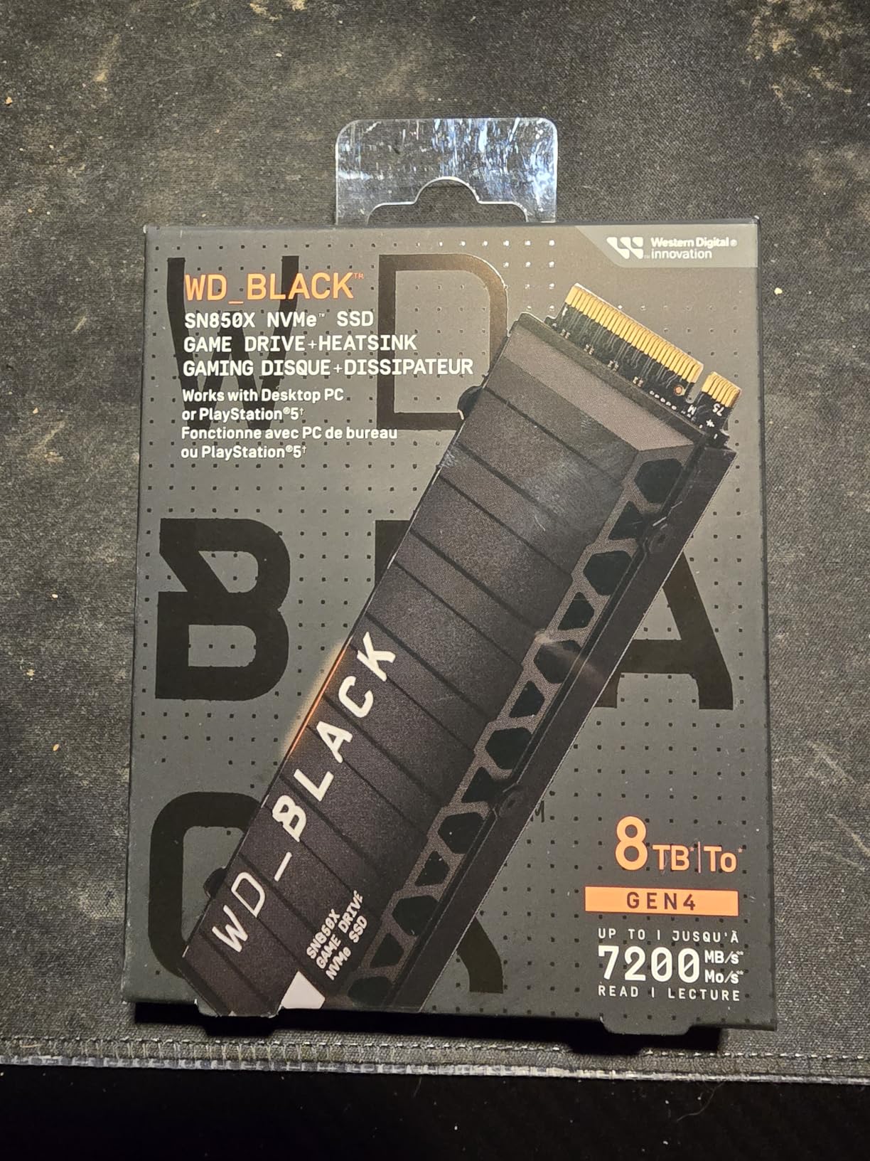 WD_Black SN850X 4TB NVMe SSD with Heatsink - M.2 2280, Up to 7,300 MB/s Read speeds, Up to 6,300 MB/s Write speeds, Gaming Expansion, High Performance Internal Solid State Drive - WDS400T2XHE customer photo 1