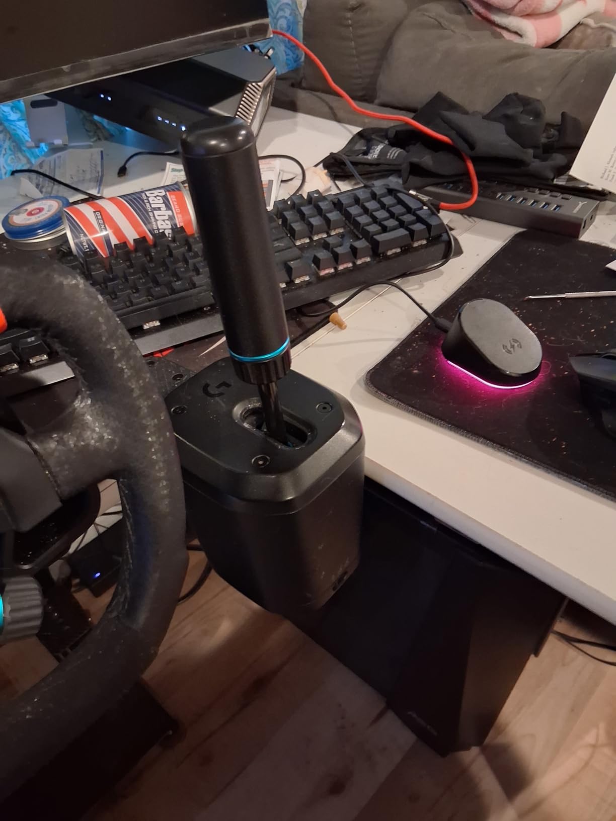 Logitech G RS Shifter & Handbrake with easy mode switching, height-adjustable handle, & included table clamp for RS & PRO Series customer photo 2