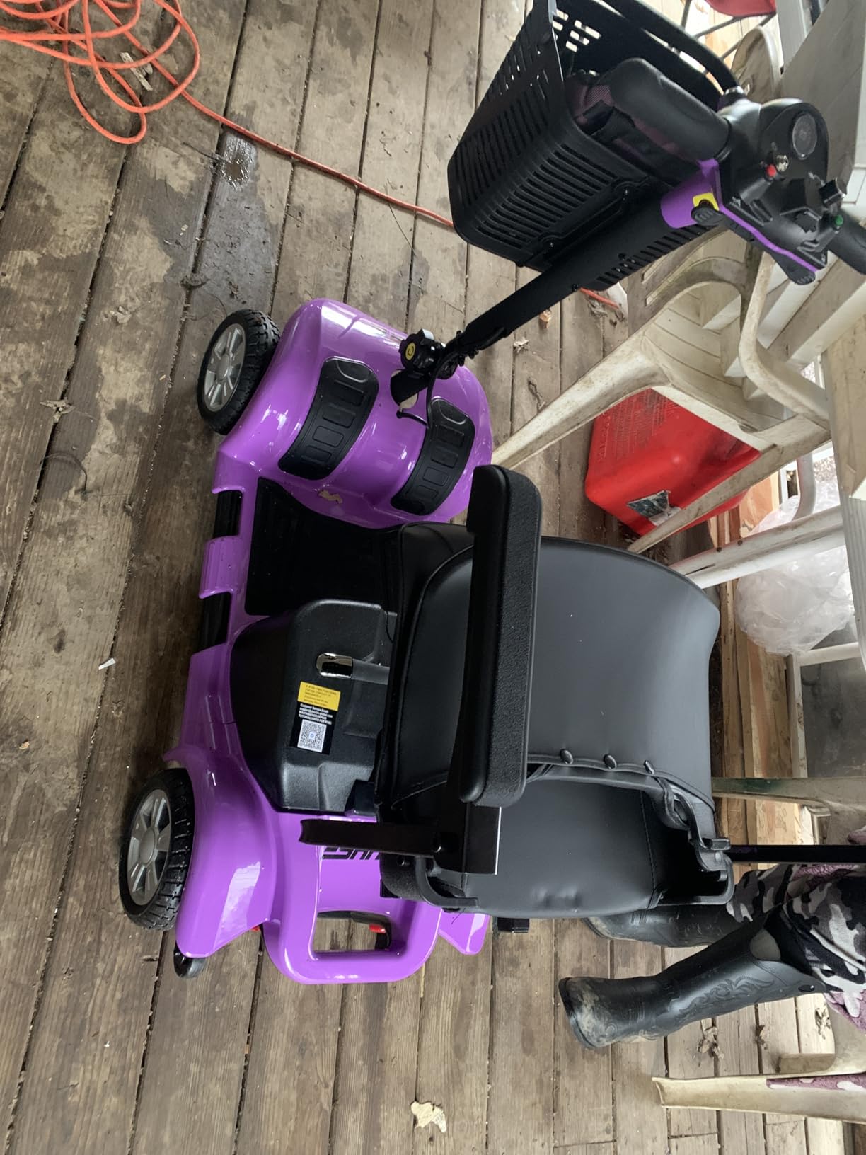 Mobility Scooter for Adults, Senior, 4 Wheels Electric Powered Chargeable Device for Travel, Lightweight Mobility Scooter, with LED Headlights and Basket, Charger Included customer photo 1