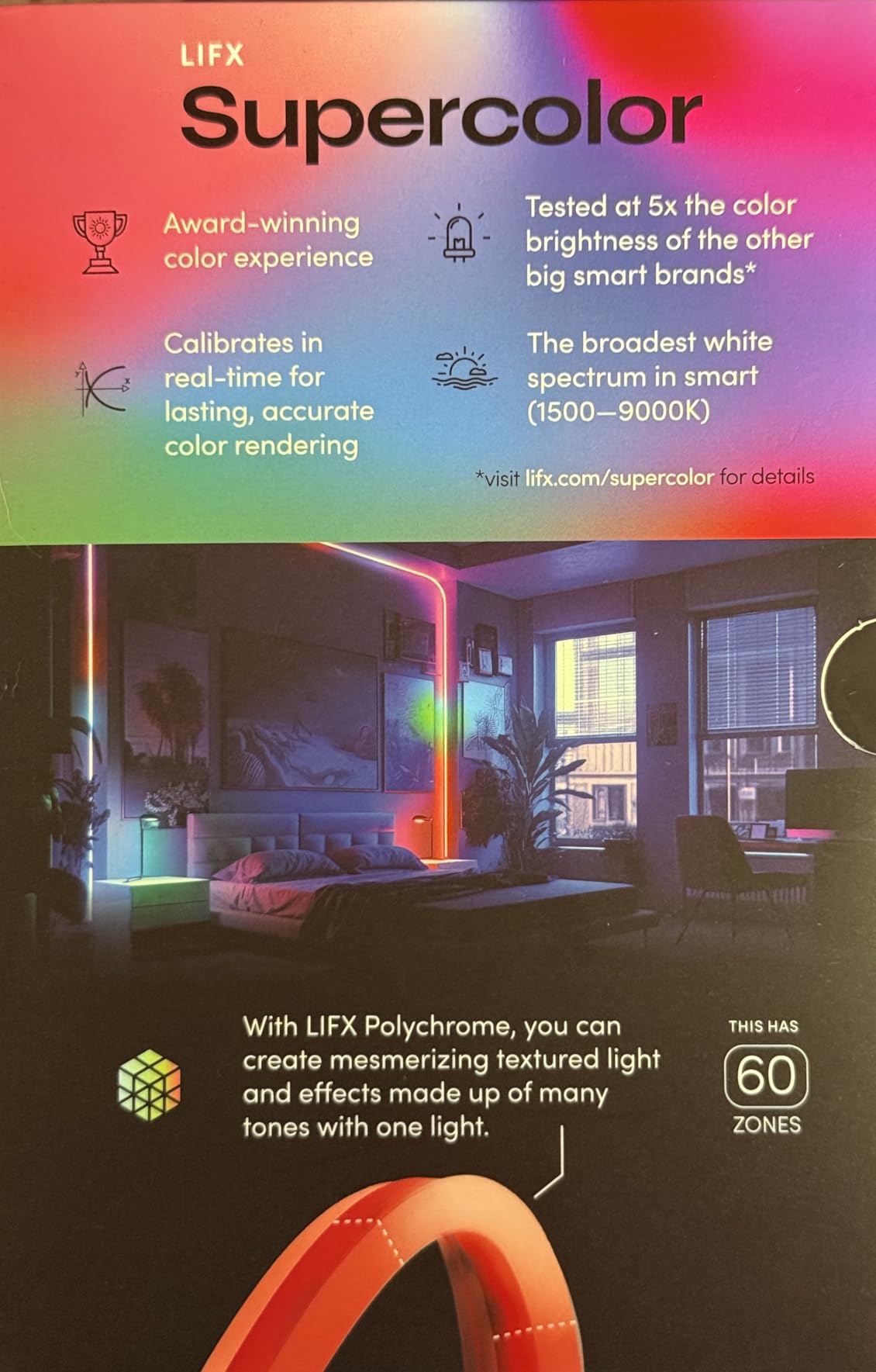LIFX Supercolor Neon Flex Light Strip, 16ft Bendable RGBW LED Smart Neon, 60 Addressable Color Zones with Polychrome, Wi-Fi No Hub Required, Compatible with Alexa, Google, Apple HomeKit, LFXNEON16 customer photo 2