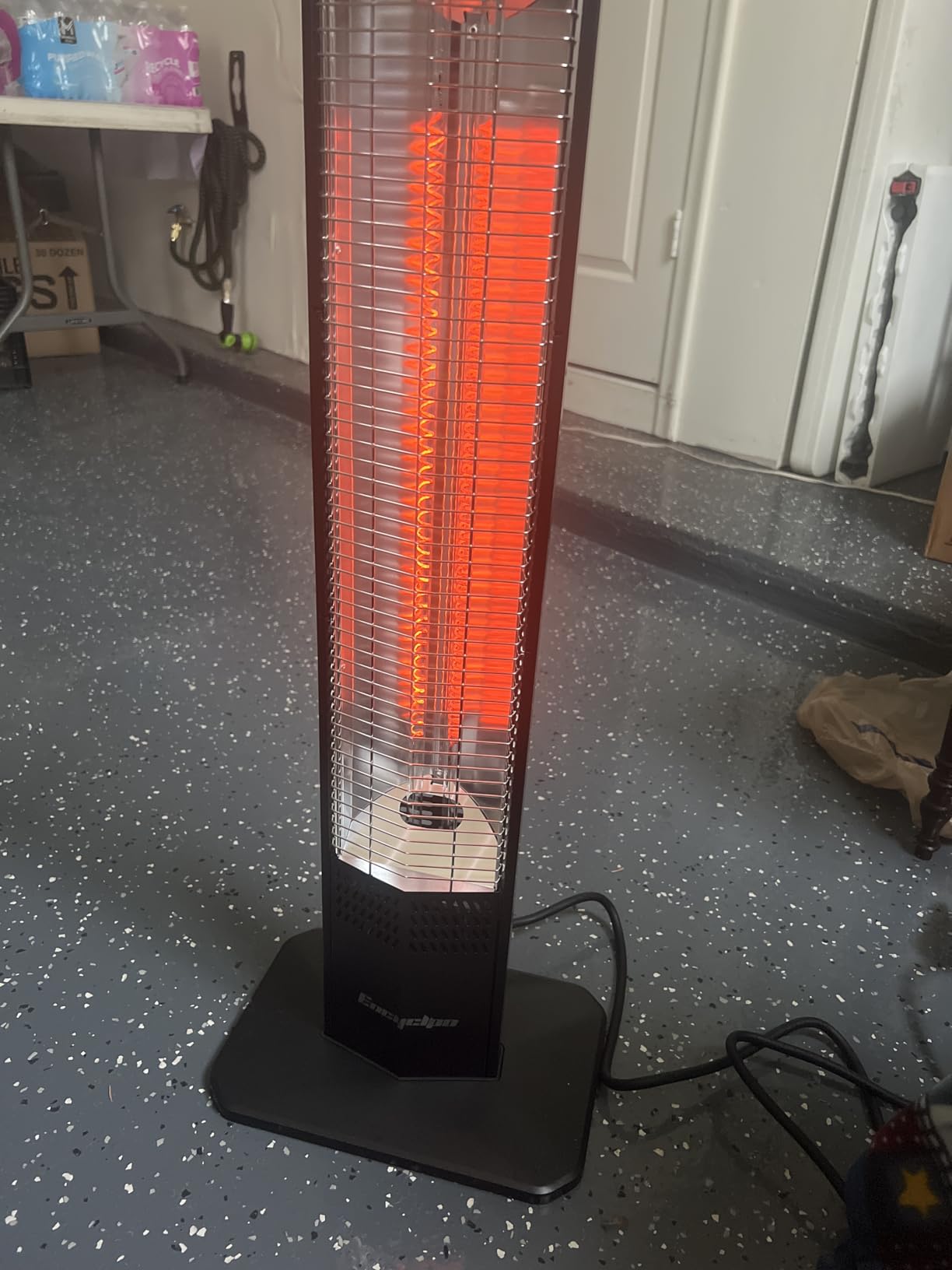 Patio Heater for Outdoor Use,1500W Infrared, 36 in Portable Tower Heater, 3 Levels, IPX5 Waterproof, Tip-Over&Overheat Protection for Garage, Indoor, Large Room, Backyard, Home customer photo 1