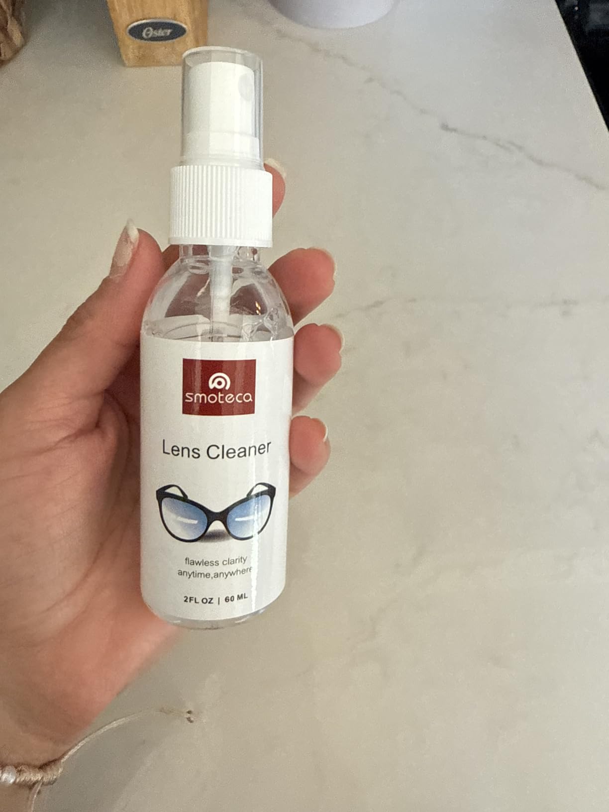 SmoTecQ Glasses Cleaner Kit - Alcohol-Free, Plant-Based Spray + Ultra-Soft Microfiber Cloths for Eyeglasses, Screens & Cameras - 2 x 2oz Spray Bottles + 2 Cloths + Travel Pouch Set customer photo 2