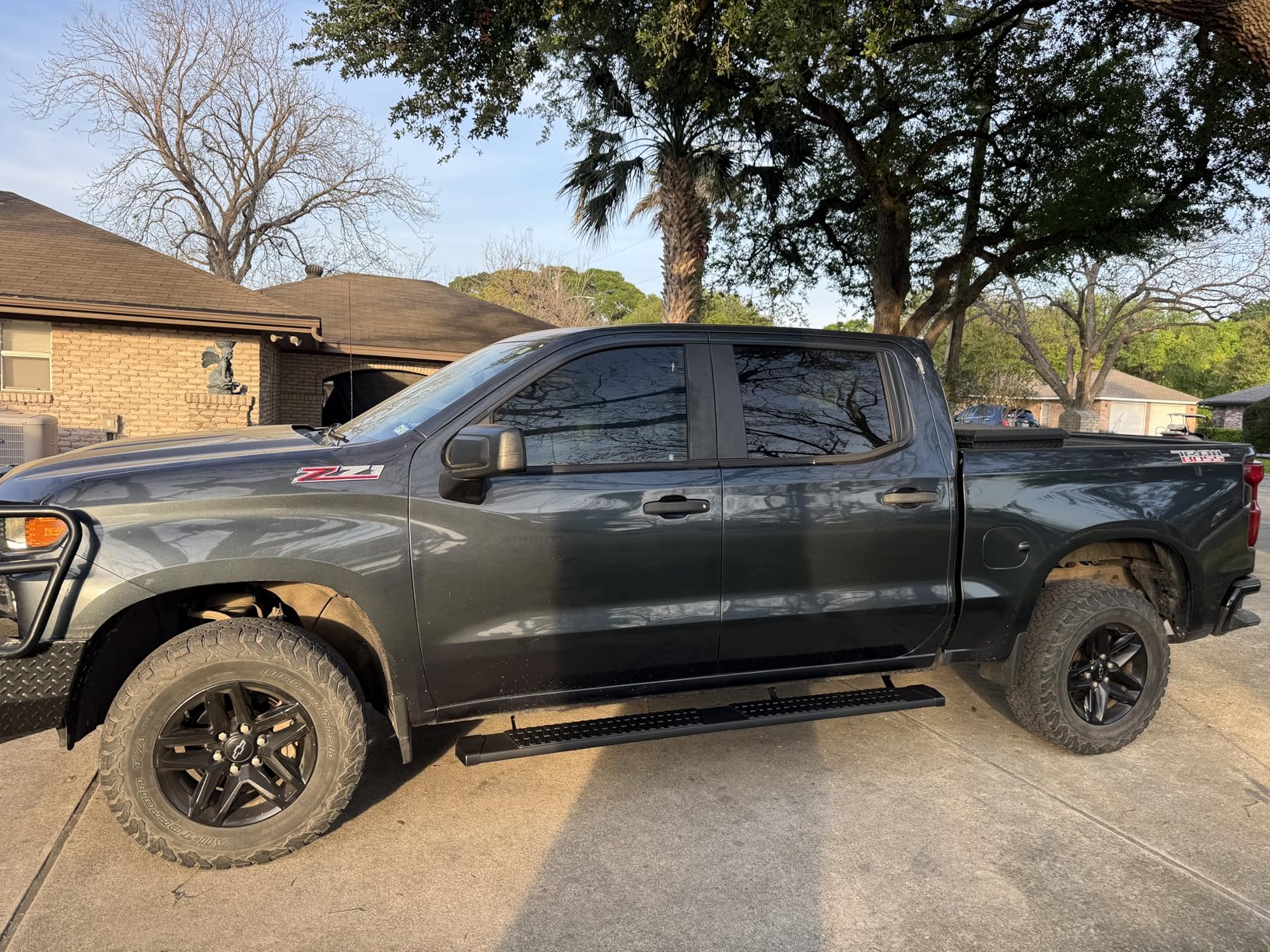 Crew Cab Running Boards Side Steps Compatible with 2009-2018 Dodge Ram 1500, Ram 2019-2024 1500 Classic, Ram 2010-2026 2500 3500 Black Textured Aluminum Nerf Bars customer photo 2