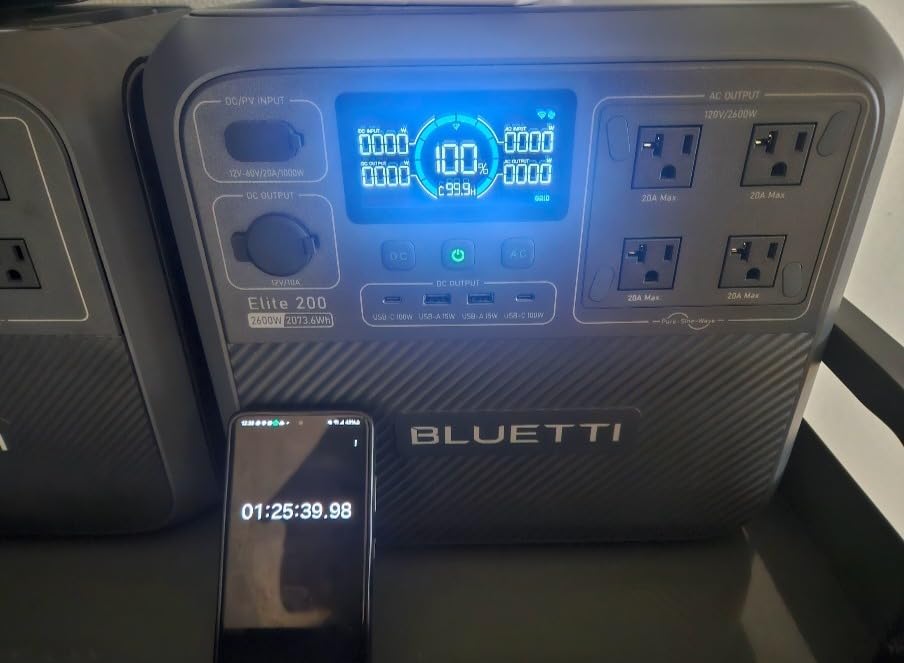 BLUETTI Elite 200 V2 Portable Power Station, 2073.6Wh LFP Battery Backup w/ 4 2600W AC Outlets (3900W Power Lifting) customer photo 1
