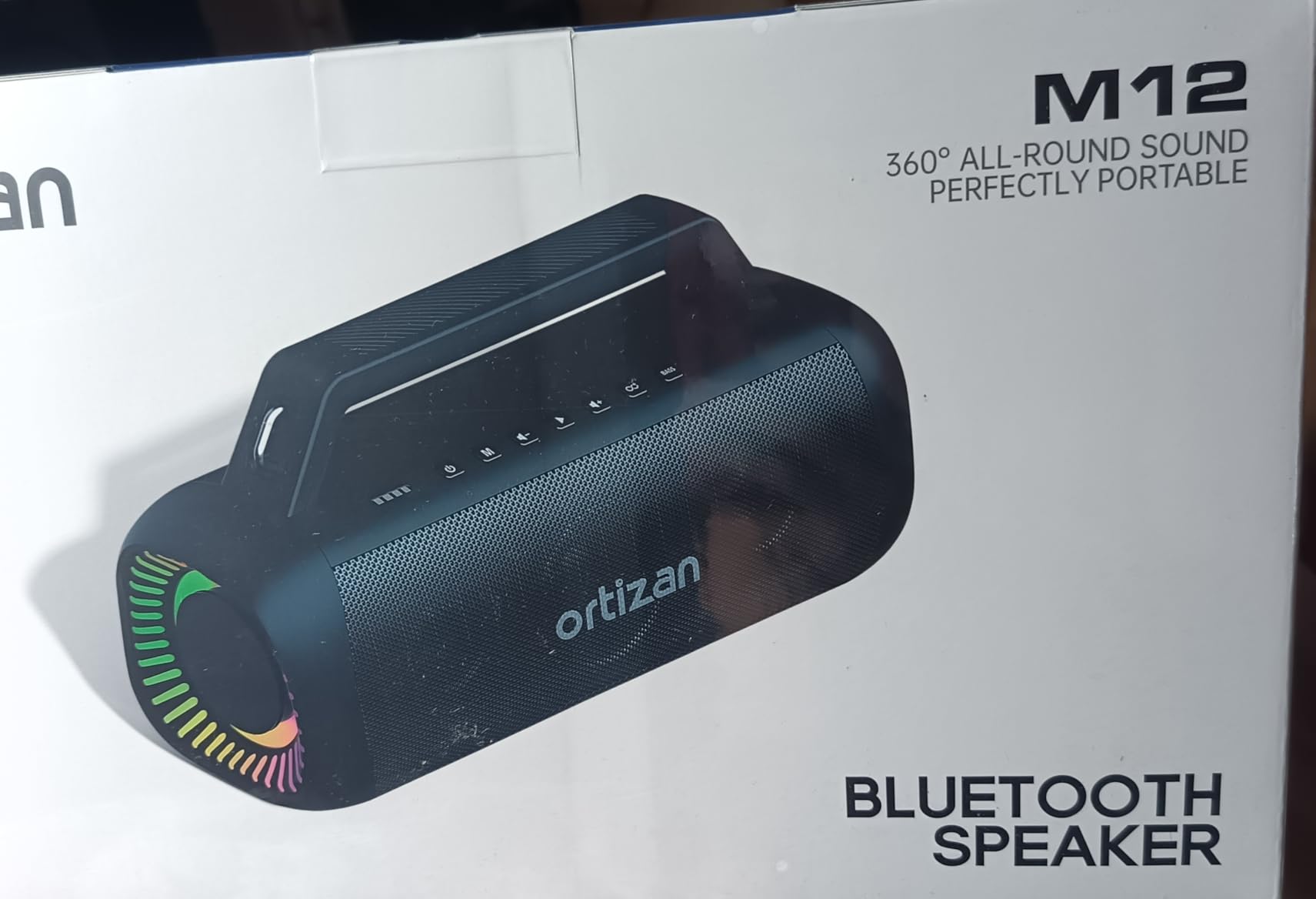 Ortizan 80W Speakers Bluetooth Wireless Loud with Bass, 24H Playtime, IPX7 Waterproof, Bluetooth 5.3, TWS Pairing, Large Outdoor Speaker with Lights, Portable for Garage, Camping and Beach - Black customer photo 1