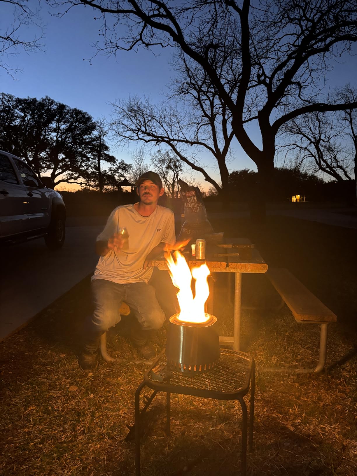 East Oak Fuoco Smokeless Fire Pit 21'' for Patio and Outdoor, Stainless Steel Firepit Wood Burning Fireplace with Carrying Bag customer photo 2