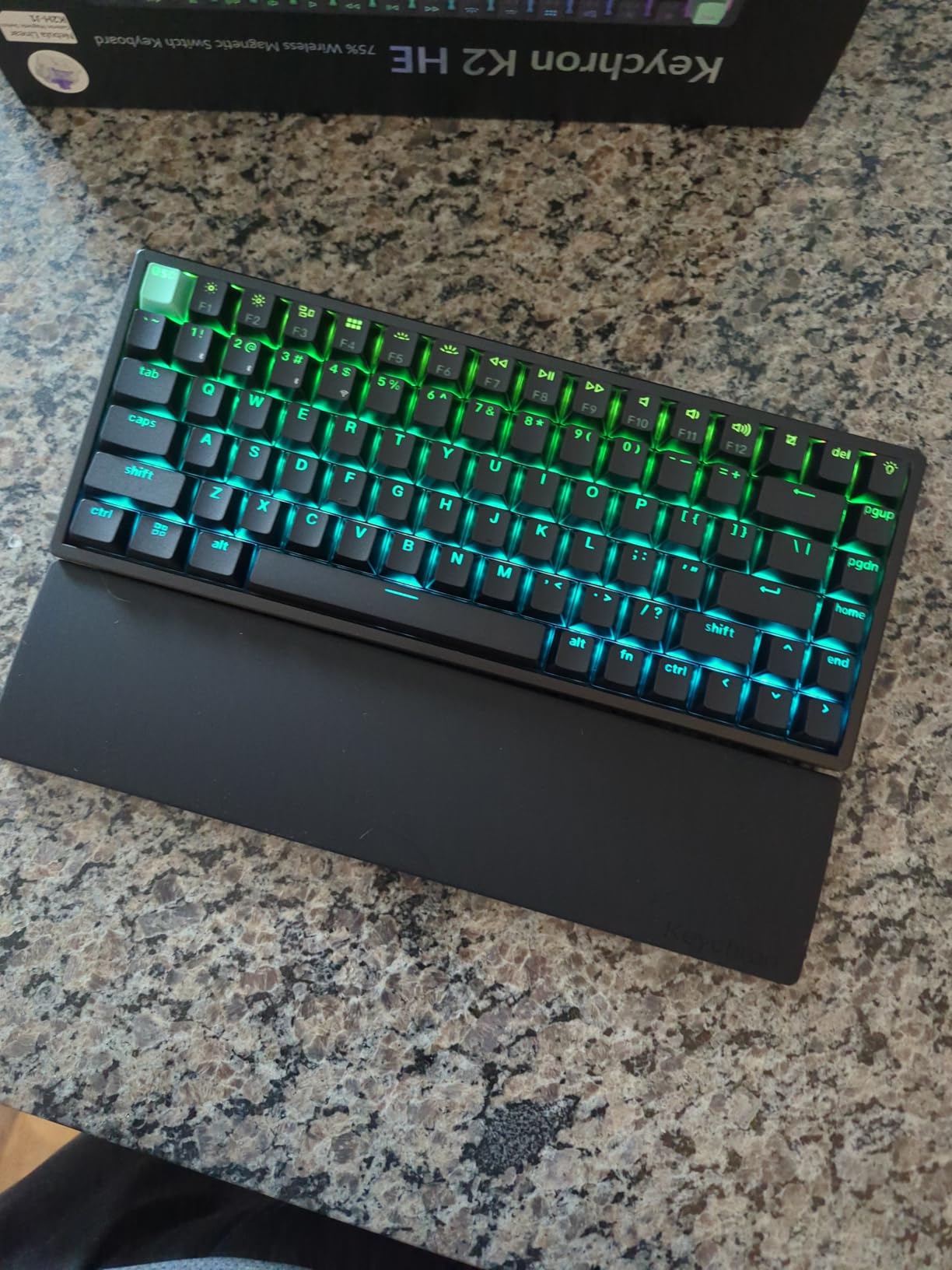 Keychron K2 HE Rapid Trigger Wireless Custom Keyboard with Hall Effect Gateron Double-Rail Magnetic Switch, QMK 2.4 GHz Bluetooth 5.2 RGB Compatible with Mac Windows Linux - Aluminum customer photo 2