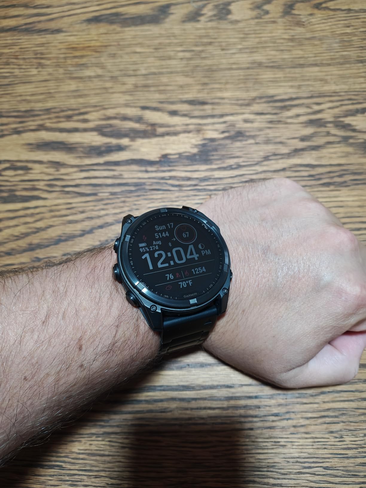 Garmin fēnix 8 - 51 mm, Solar, Sapphire, Premium Multi-Sport GPS Smartwatch, Long-Lasting Battery Life, Dive-Rated, Built-in LED Flashlight, Carbon Gray DLC Titanium with Pebble Gray Band customer photo 2