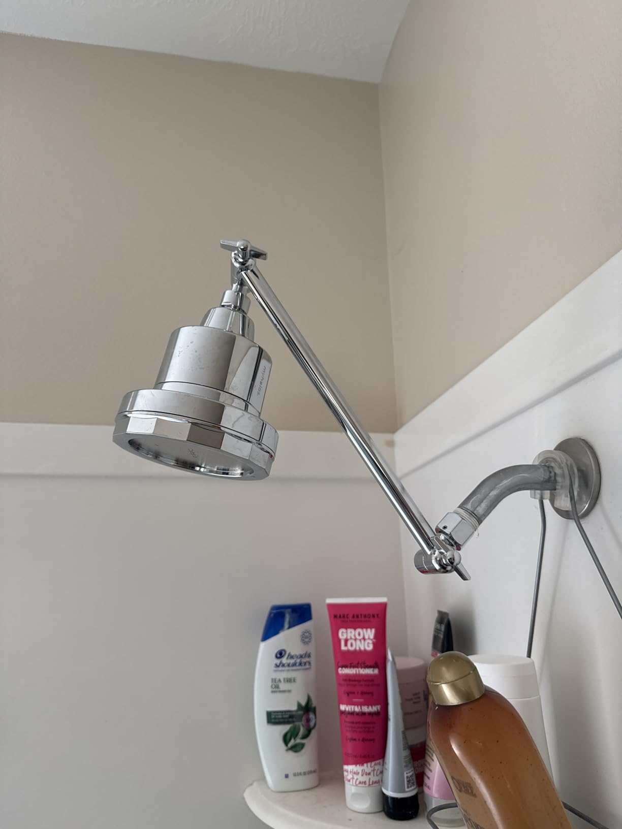 MyHalos Filtered Shower Head for Hard Water Filter - High Pressure, Removes Chlorine - Shower Head Filter for Hard Water Softener Showerhead, Easy Install, For Hair & Skin, Filtering (Chrome) customer photo 2