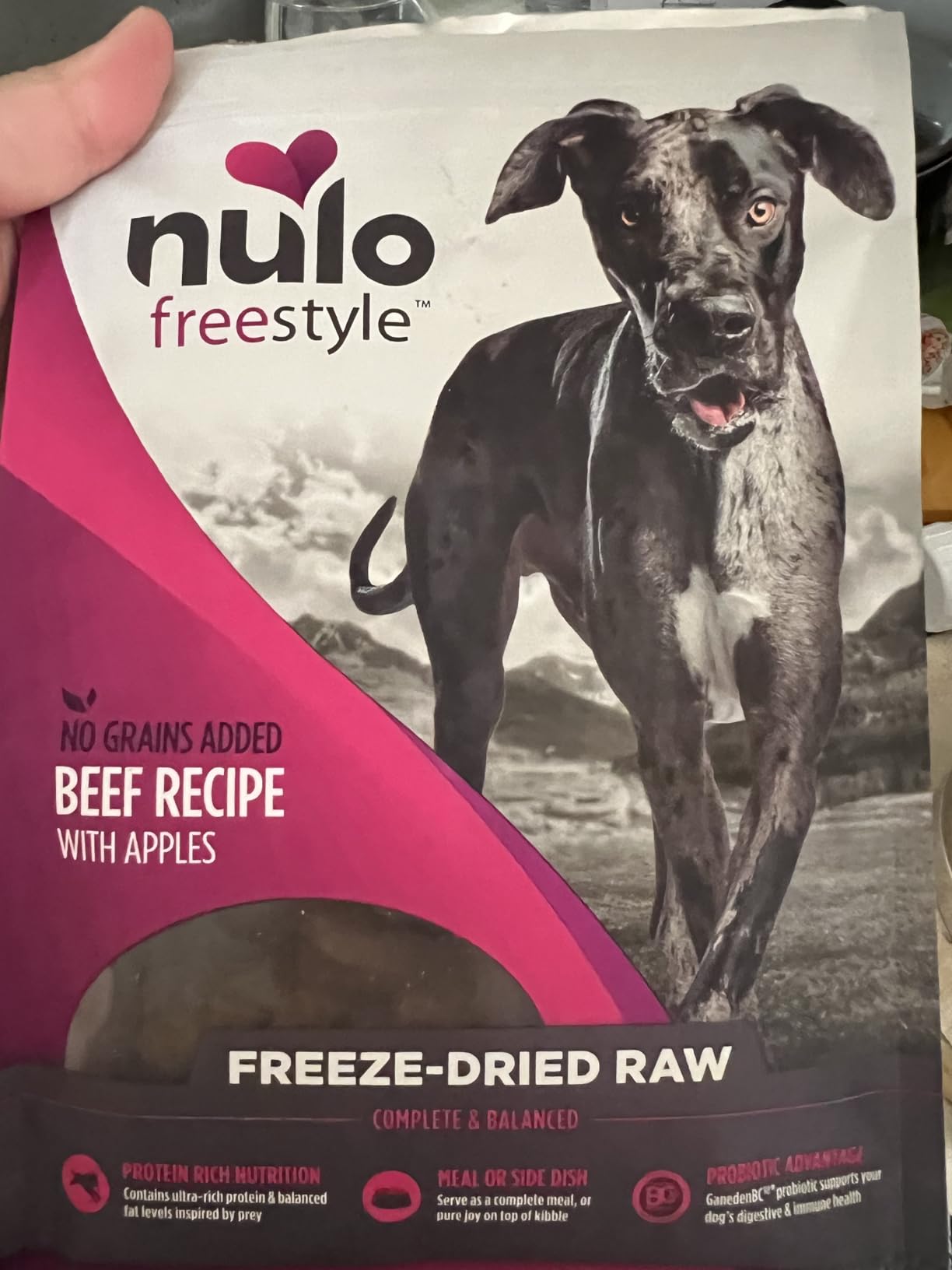 Nulo Freeze-Dried Raw Beef Recipe with Apples Complete and Balanced Dry Dog Food Kibble, 8 Ounce Bag customer photo 2