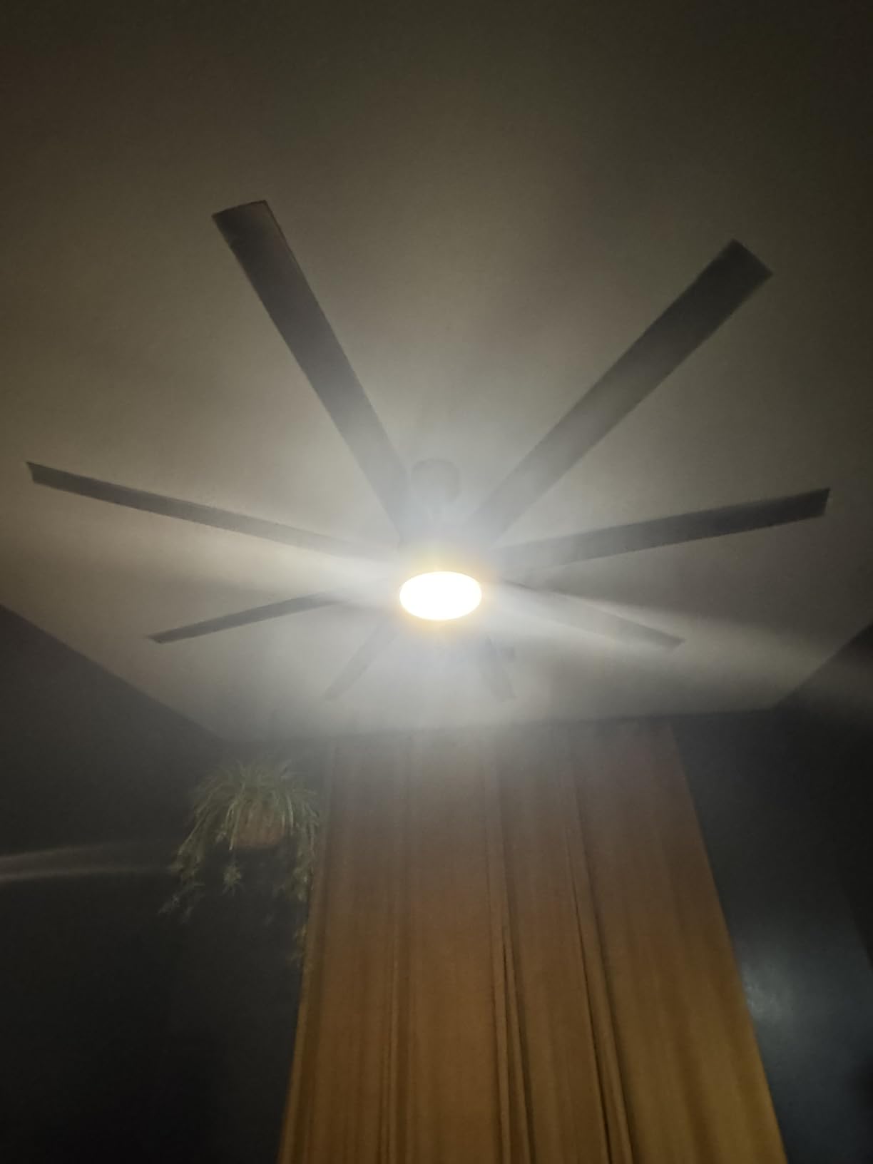 Modern Ceiling Fans with Lights, 72 Inch Ceiling Fan with Light and Remote, Bedroom Living Room Library Cafe Outdoor/Industrial, 24W 3CCT Dimmable, 8 Blades 6 Speed Reversible Quiet DC Motor, Black customer photo 2