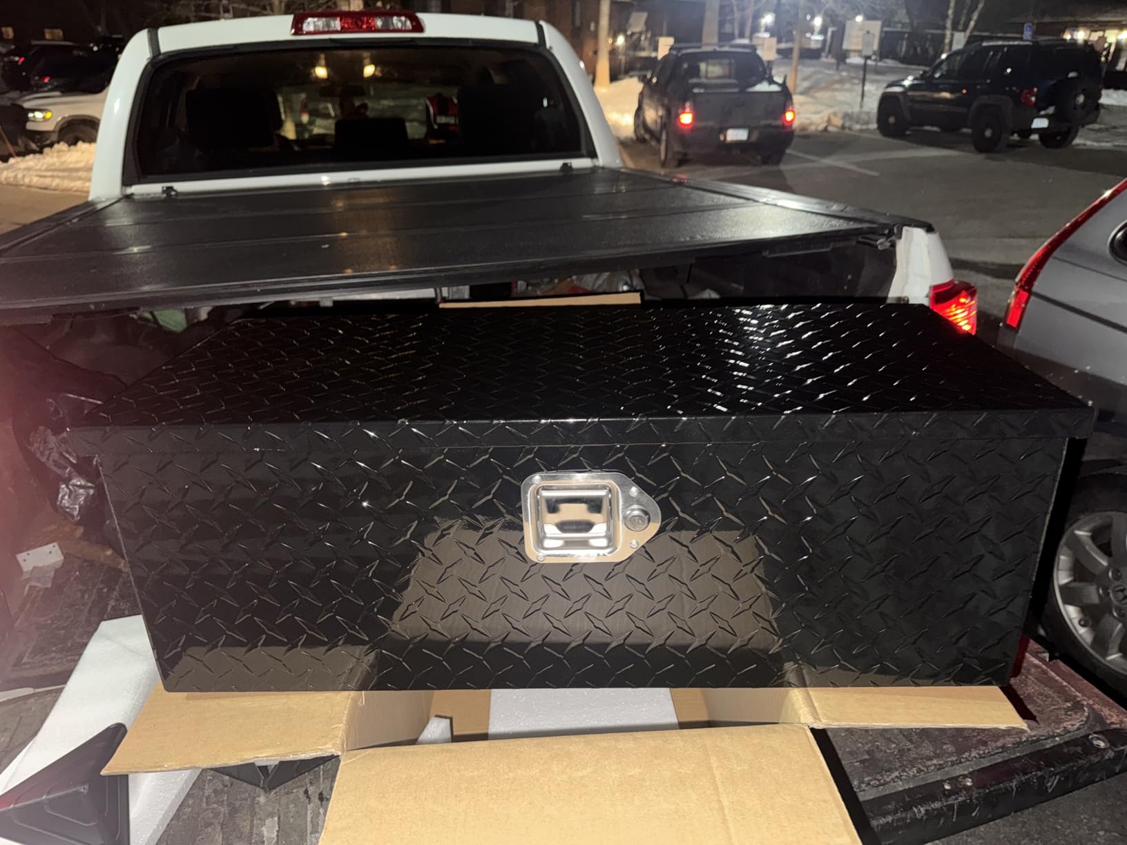 YITAMOTOR 39 Inch Truck Bed Tool Boxes Heavy Duty Aluminum with Sliding Shelf, Diamond Plate ToolBox for Pick Up Truck RV Trailer, Chest Storage Organizer with Lock and Keys customer photo 2
