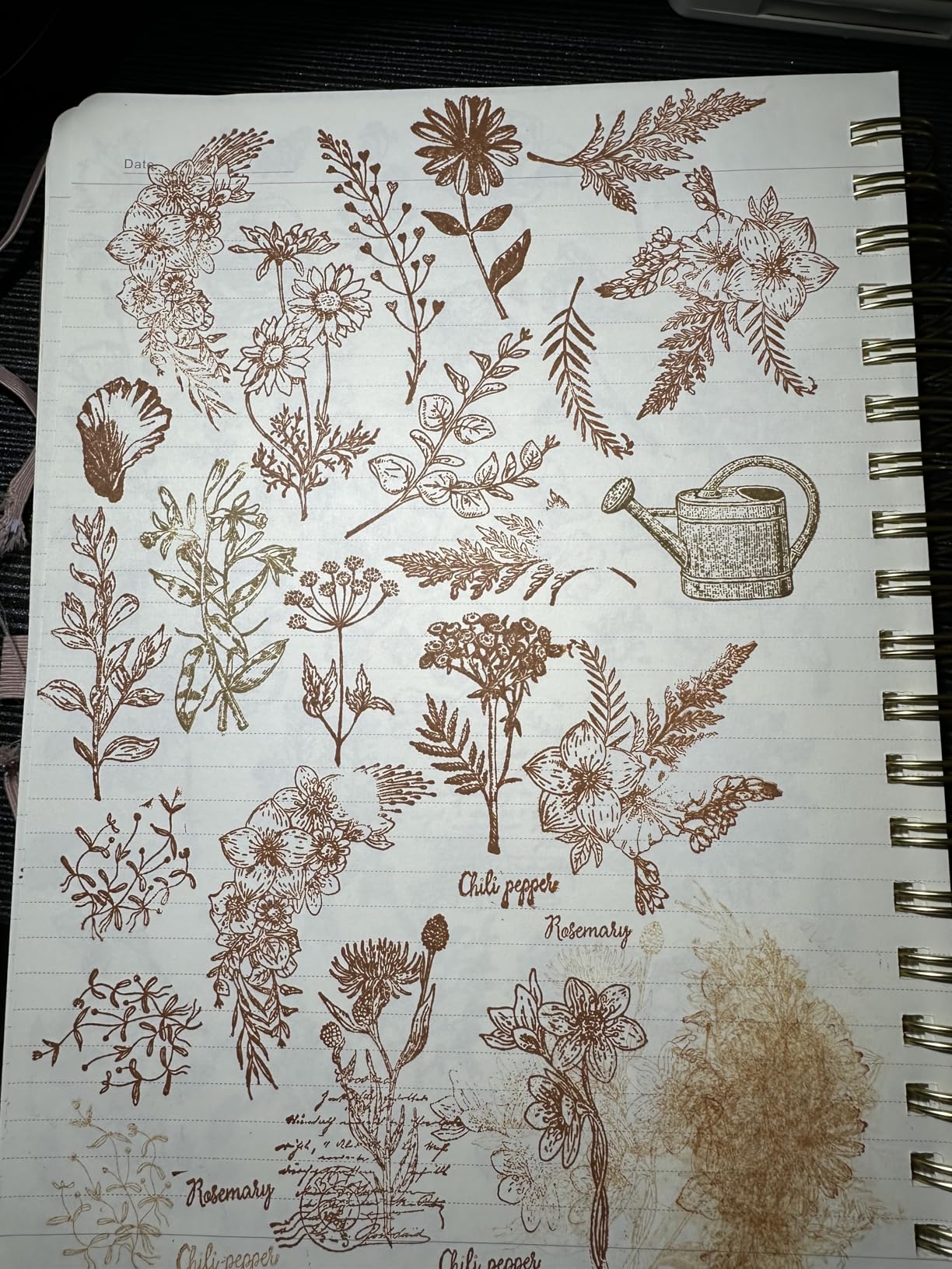 UCEC 8 Sheets Clear Stamps Set with 2 PCS Acrylic Stamp Block, Vintage Plants Flower Rubber Silicone Stamps for Card Making & DIY Crafts customer photo 1