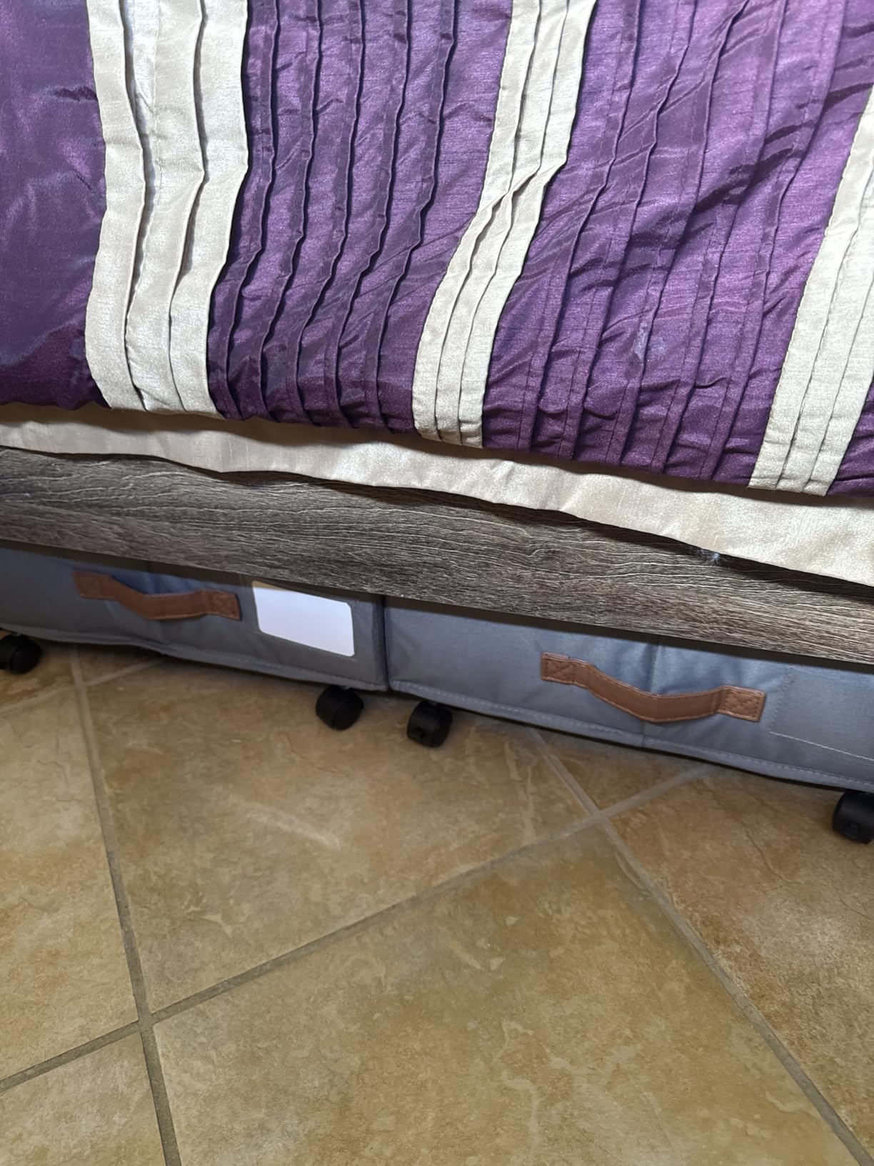 Yecaye Under Bed Storage with Wheels, 2 Pack Under Bed Storage Containers with Adjustable Dividers & Clear Lid, Rolling Underbed Organizer Bins customer photo 2