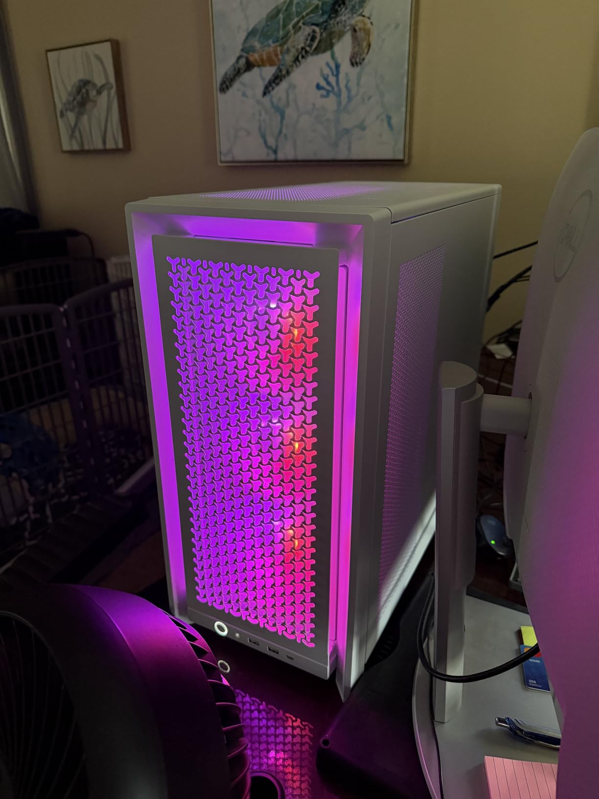 CORSAIR 4000D RS ARGB Frame Modular Mid-Tower ATX PC Case - High Airflow, 3X Pre-Installed RS ARGB Fans, InfiniRail Fan Mounting System, ASUS BTF, MSI Project Zero, Gigabyte Project Stealth - White customer photo 1