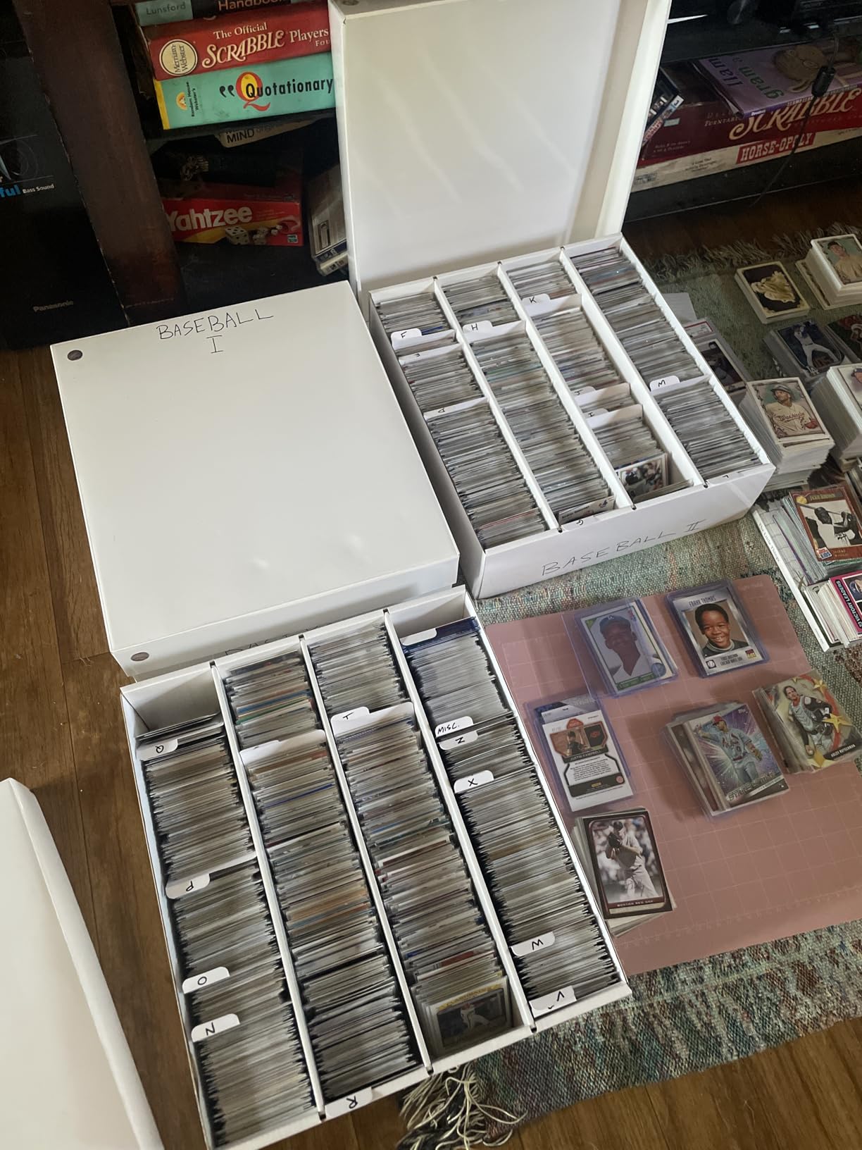 Trading Card Storage Box, 3200 Count Cardboard Storage Box with Divider for Sports, Tcg, Mtg Card (1 Pack) customer photo 2