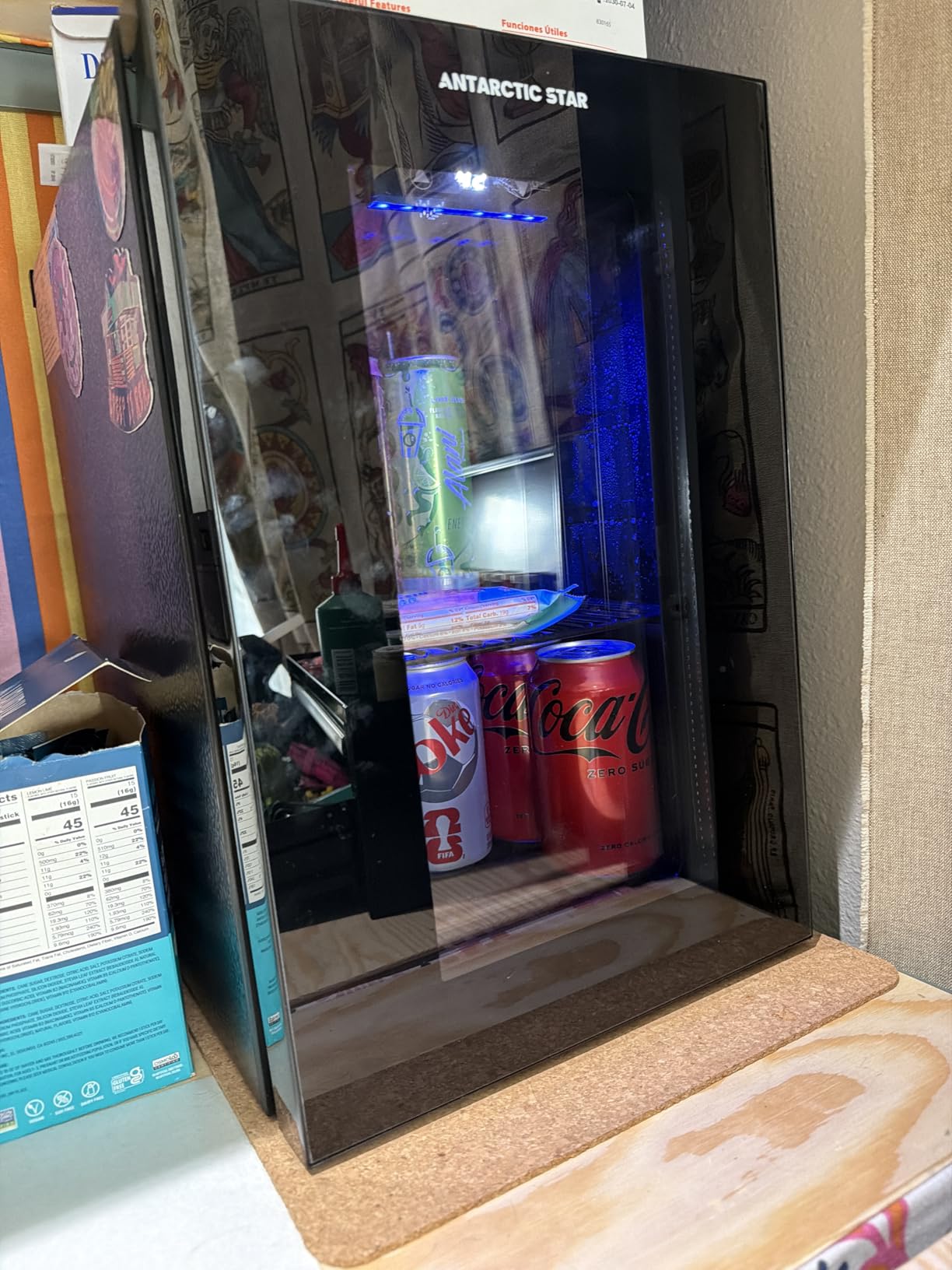 Antarctic Star 18L Beverage Refrigerator Cooler 24Can, Mini Fridge with Quiet Compressor, LED Light,Freestanding Small Fridge with Electronic Temperature Control for Home and Bar(40-61 F) customer photo 1