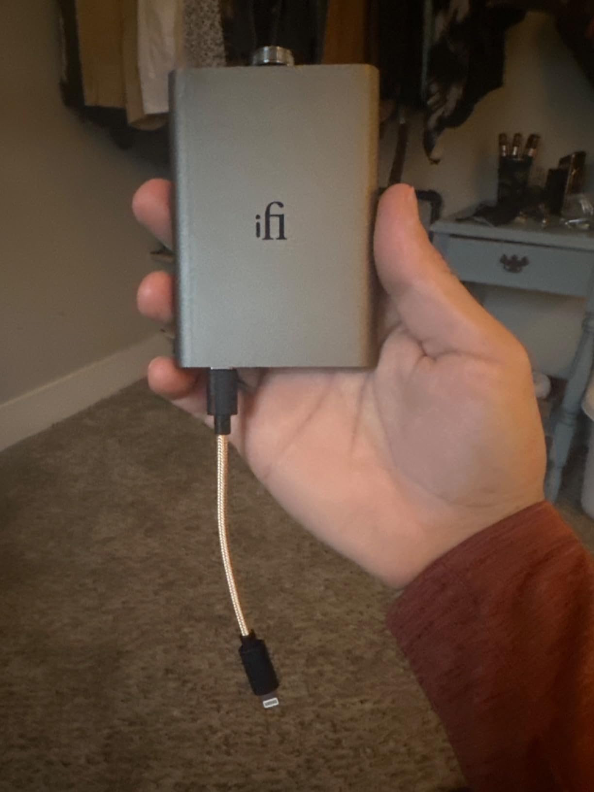iFi Audio hip-dac 3 Portable Hi-Res DAC/Headphone Amp - True Balanced Circuit, 400mW Output, Dual USB-C, PCM 384kHz/DSD256/MQA Decoding, XBass Analog Enhancement, PowerMatch, iEMatch & up to 12hrs Playtime (Black Stealth) customer photo 2