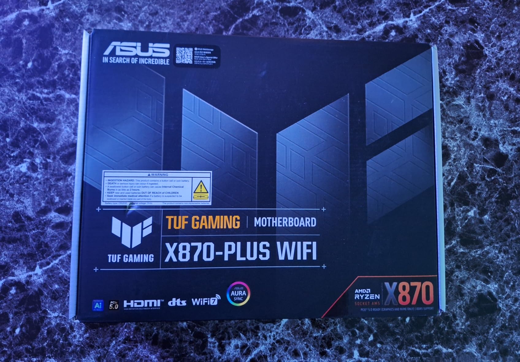 ASUS TUF Gaming X870-PLUS WiFi AMD AM5 X870 ATX Motherboard customer photo 1