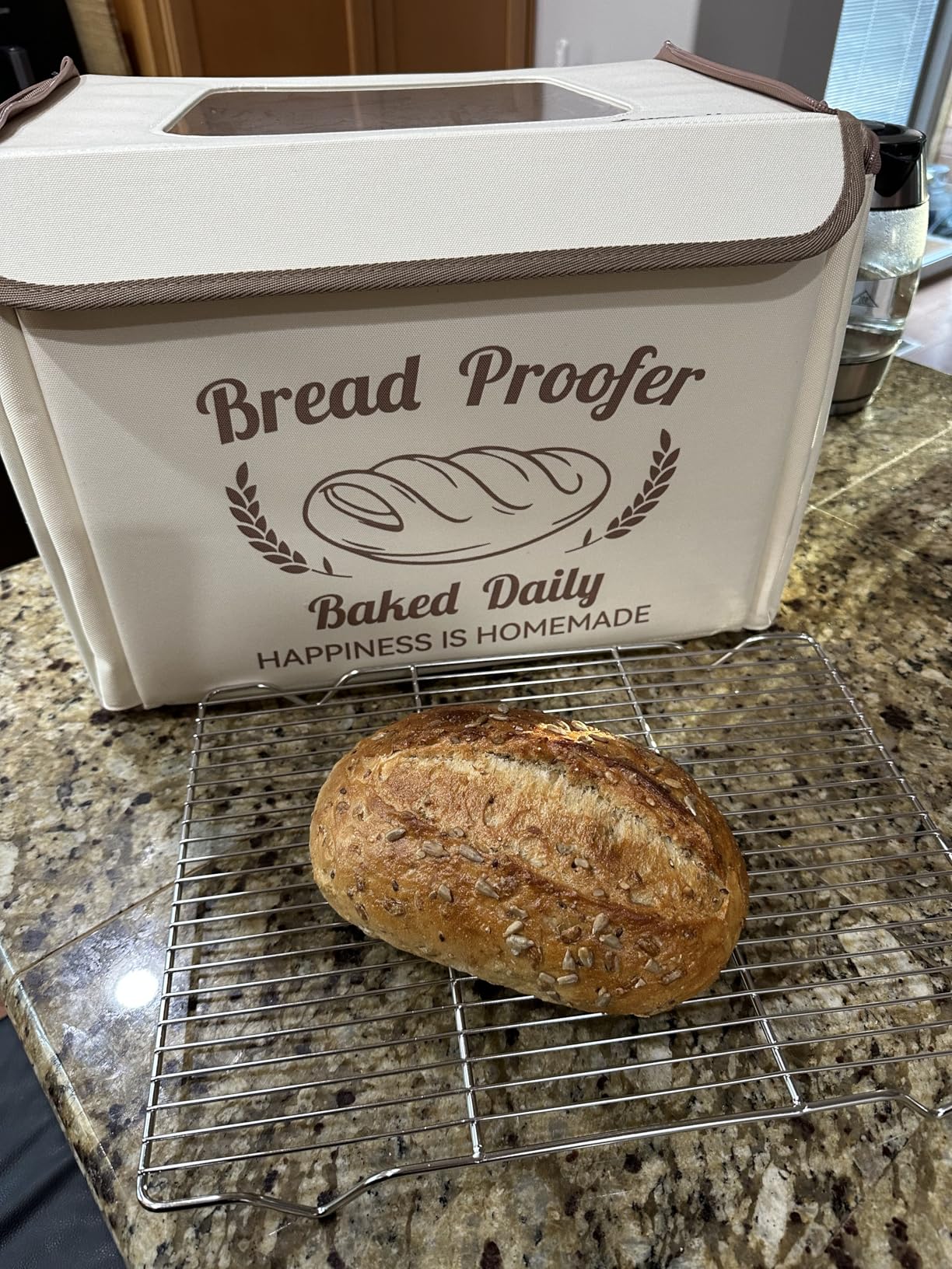 Folding Bread Proofing Box with 50-113℉ Temp Control & 48H Timer, Dough Proofer with Metal Rack, Humidor, Recipes customer photo 1