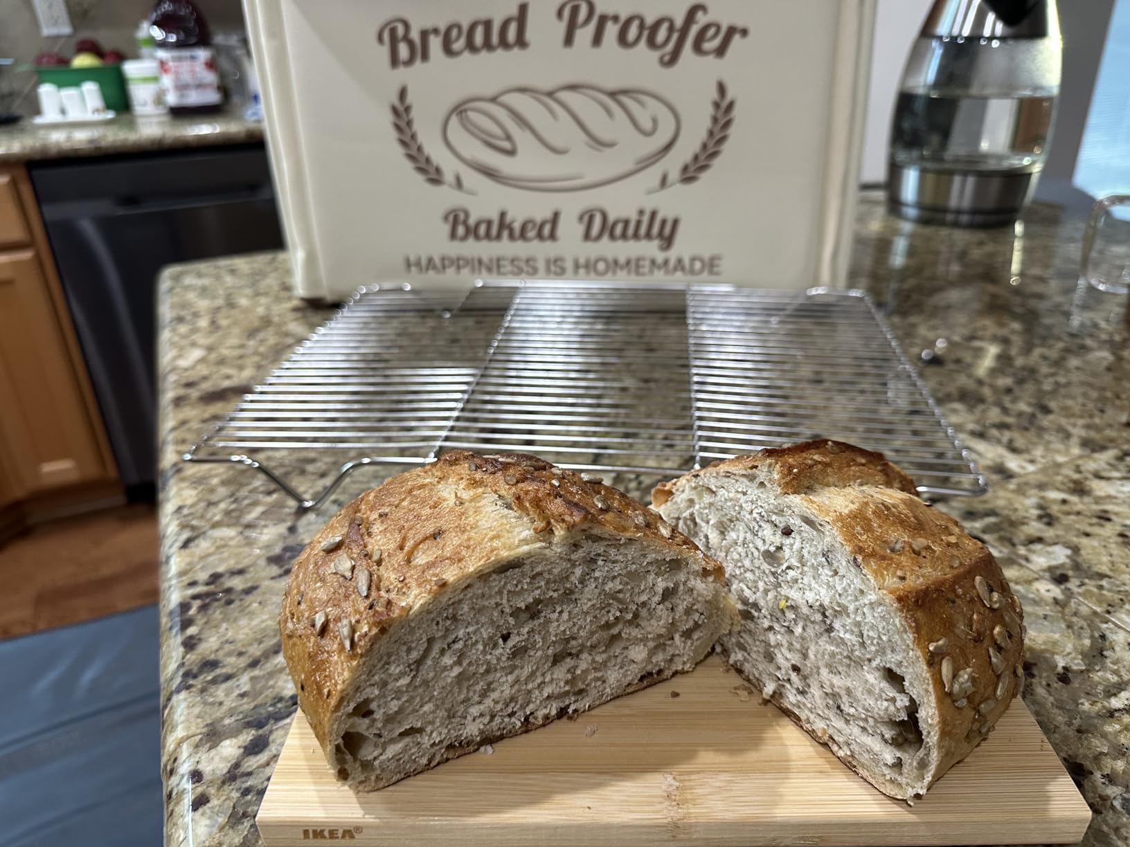 Folding Bread Proofing Box with 50-113℉ Temp Control & 48H Timer, Dough Proofer with Metal Rack, Humidor, Recipes customer photo 2