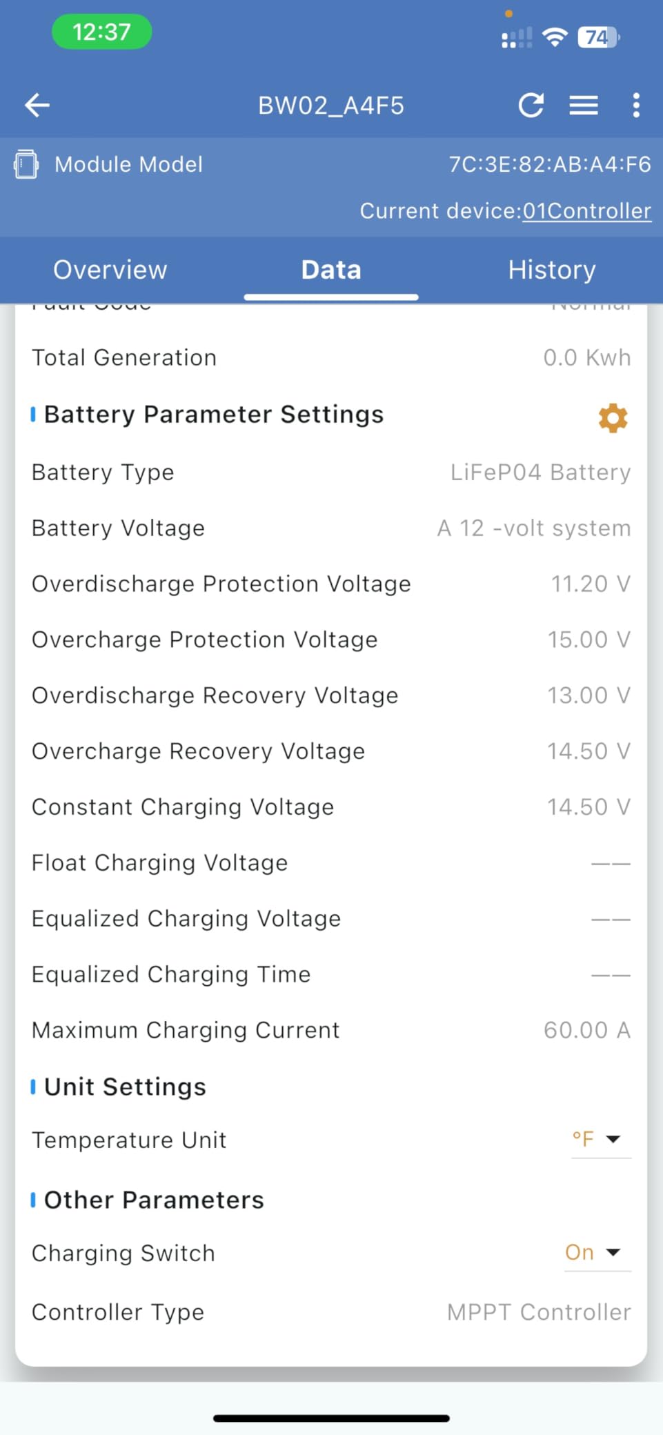 ECO-WORTHY 60A MPPT Solar Charge Controller with Bluetooth and WiFi, Max PV Input 150V,12/24/36/48V Solar Panel Regulator for Lead-Acid/Lifepo4 Battery in Solar System RV customer photo 2