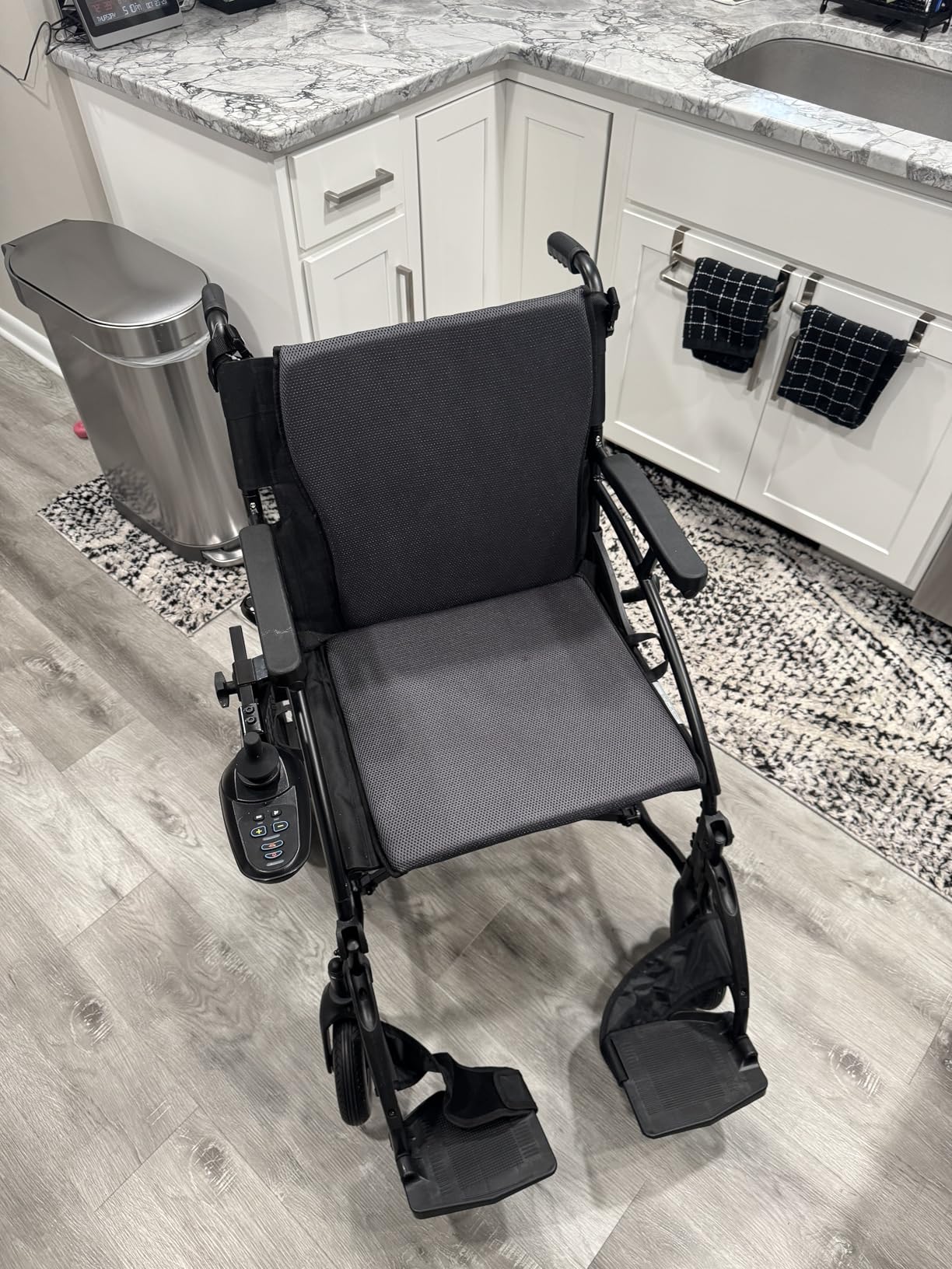 SLF30 Electric Wheelchairs for Adults, Foldable Durable Motorized Wheelchair with 19 Inch Seat and Supports Up to 300 lbs Airline Approved (40 Lbs, Grey) customer photo 2