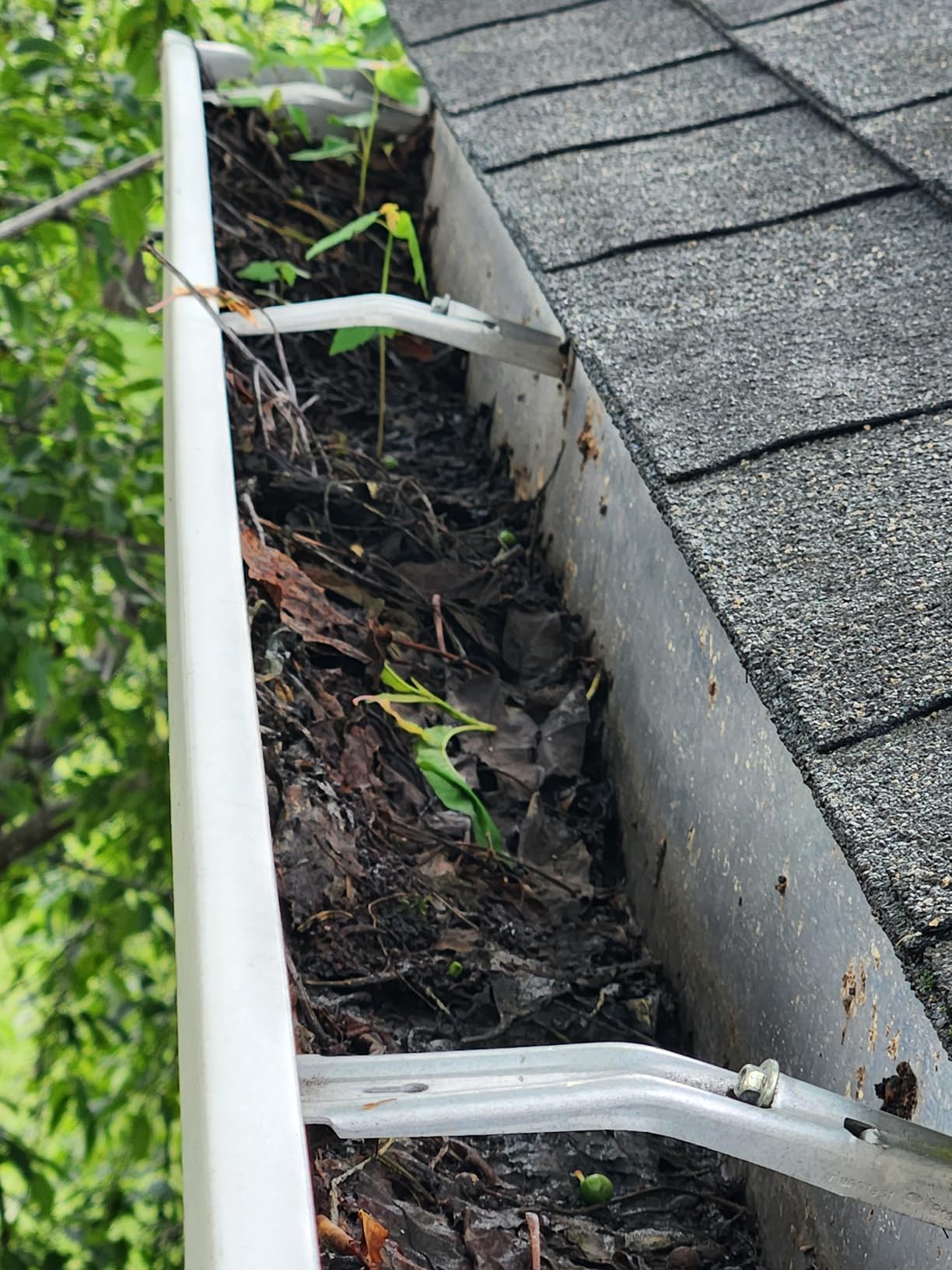 Multi-Angle Gutter Cleaning Tools from the Ground - Gutter Cleaner tool attachment for Threaded Poles - Gutter Scoop & Brush for rain gutter cleaning and leaf removal from Gutter Guard customer photo 2