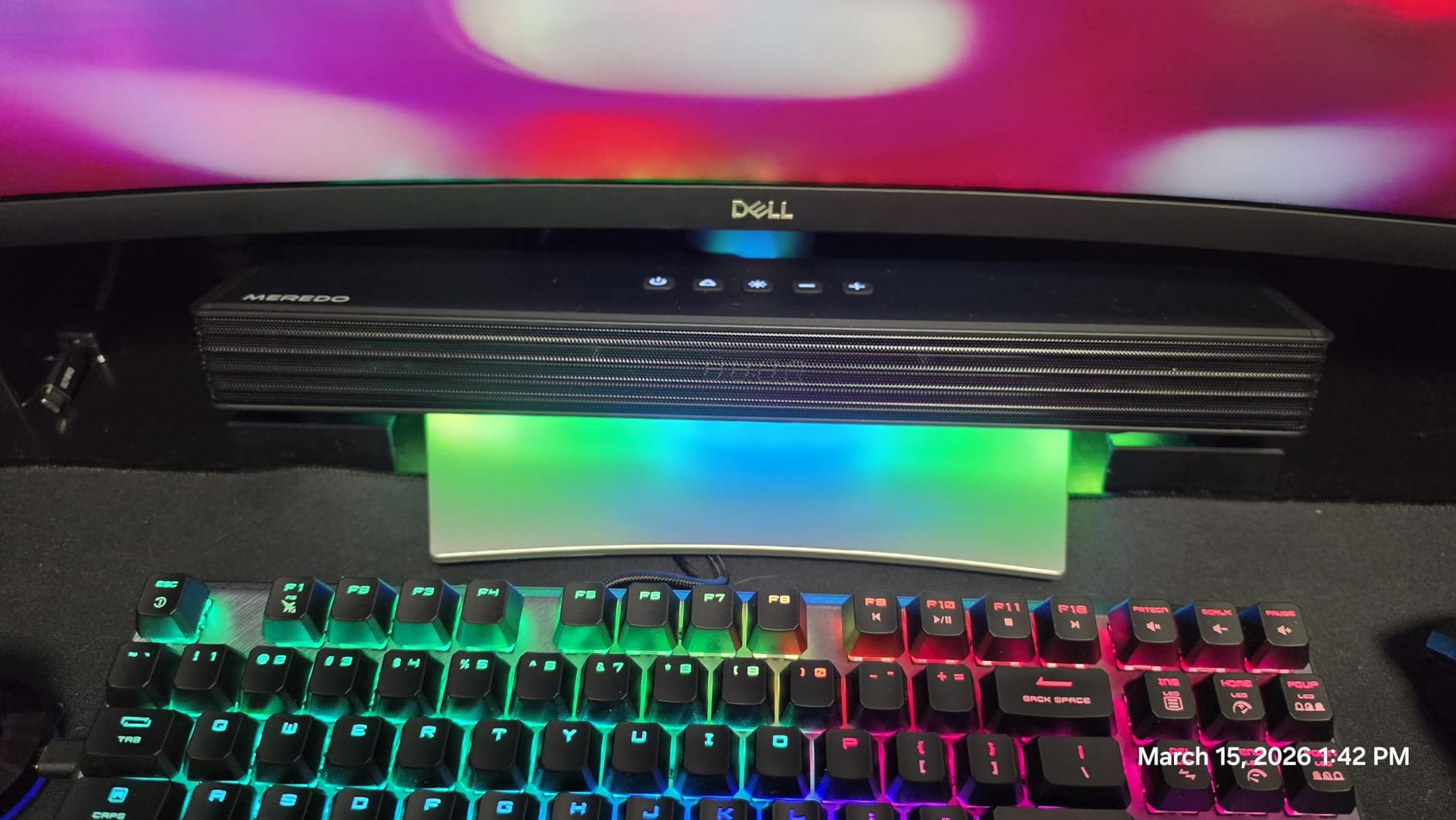 MEREDO Sound Bar for Smart TV 160W 3.1CH PC Gaming Soundbar with Subwoofer RGB Lighting Audio Sync Surround Sound System BT 5.3/HD-ARC/Optical/AUX/USB for Desktop Tablets Consoles Home Cinema customer photo 1