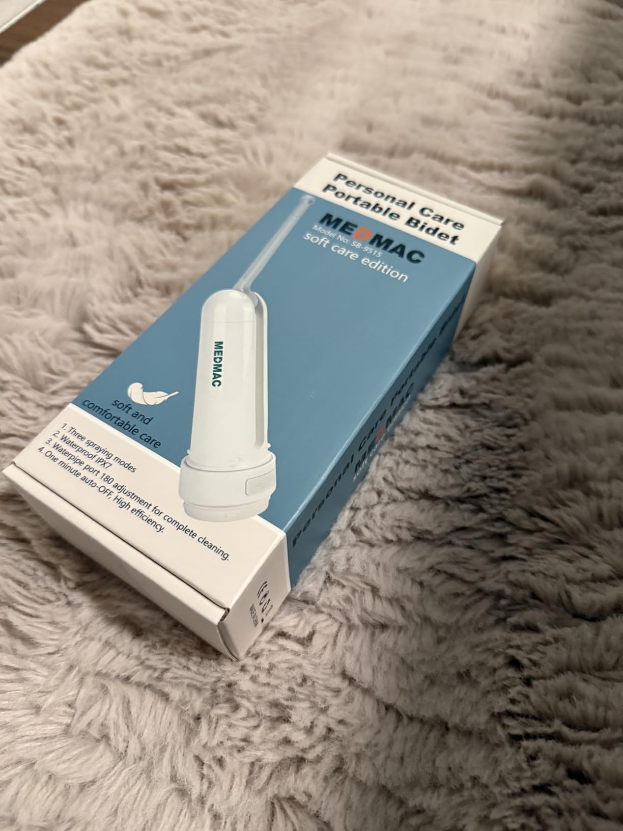 Portable Bidet for Travel, Rechargable USB-C 3 High Pressure Modes Travel Bidet Compact Waterproof Handheld Sprayer Device for Women, Men, Babies - Ideal for Personal Hygiene (White) customer photo 2