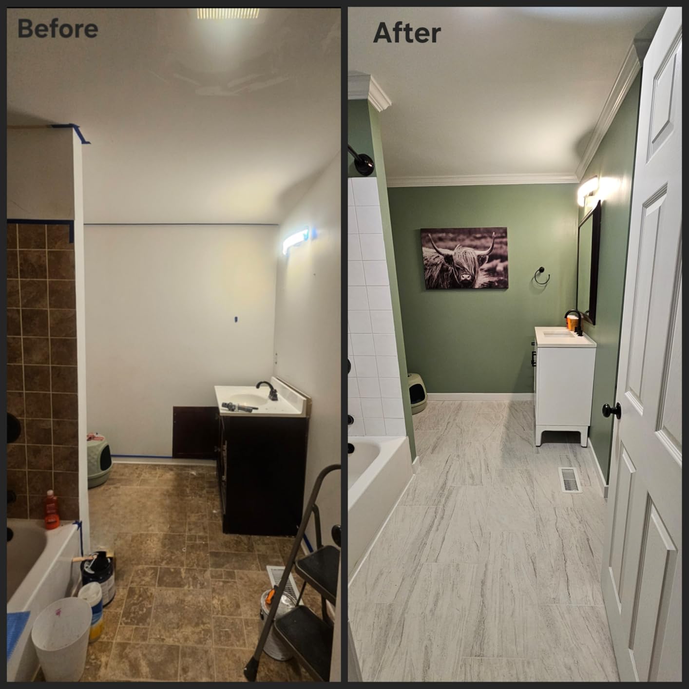 Broan-NuTone Bathroom Exhaust Fan with LED light - Easy Retrofit Without Attic Access, Quiet 1.5 Sones, Effective Ventilation at 80 CFM ENERGY STAR Certified customer photo 2
