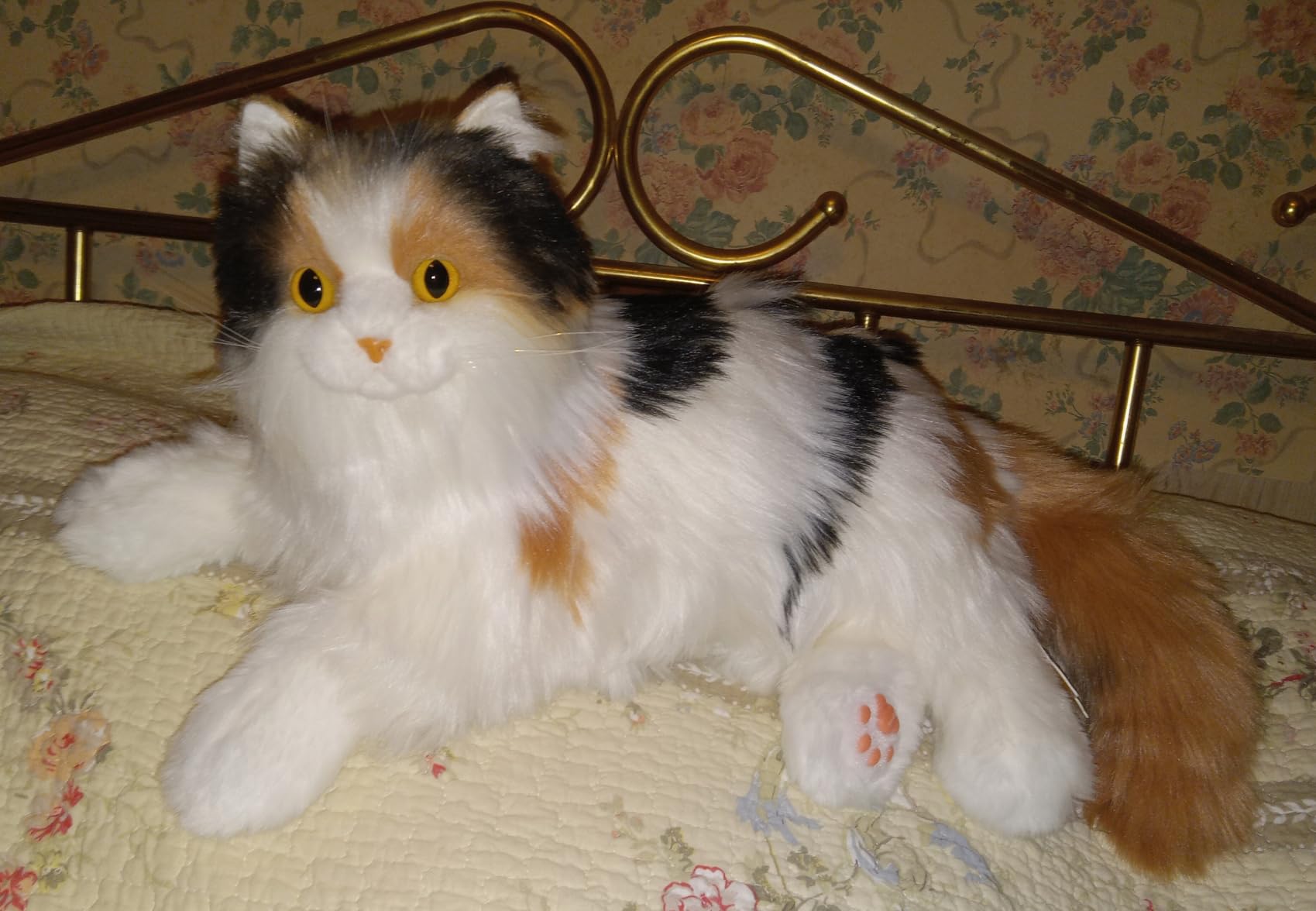 Chongker Interactive Companion Robot Cat Pets, Handmade Weighted Stuffed Animals, Cat Plush Toy with Voice Response, Realistic Heartbeat and Purring, Ragdoll Cat customer photo 1