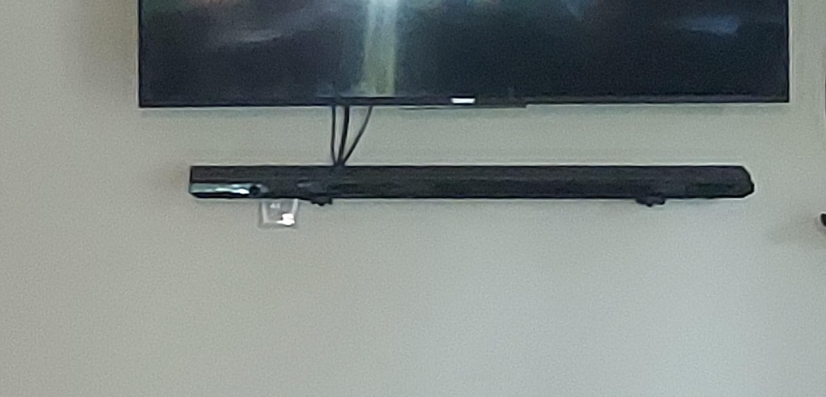 Soundbar Wall Mount Bracket for Samsung, Bose, Vizio, LG, Sony, JBL, Sonos and More Sound Bar Mounts Under TV, Hold up to 33 lbs, Depth Adjustable 3.6-6.4 inches, Soundbar Shelf, Black customer photo 2