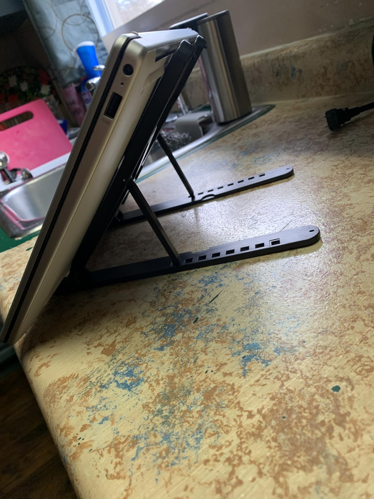 BESIGN LS01 Pro Ergonomic Laptop Stand, Plastic Laptop Riser, Portable and Adjustable Notebook Computer Holder Compatible with 10-14