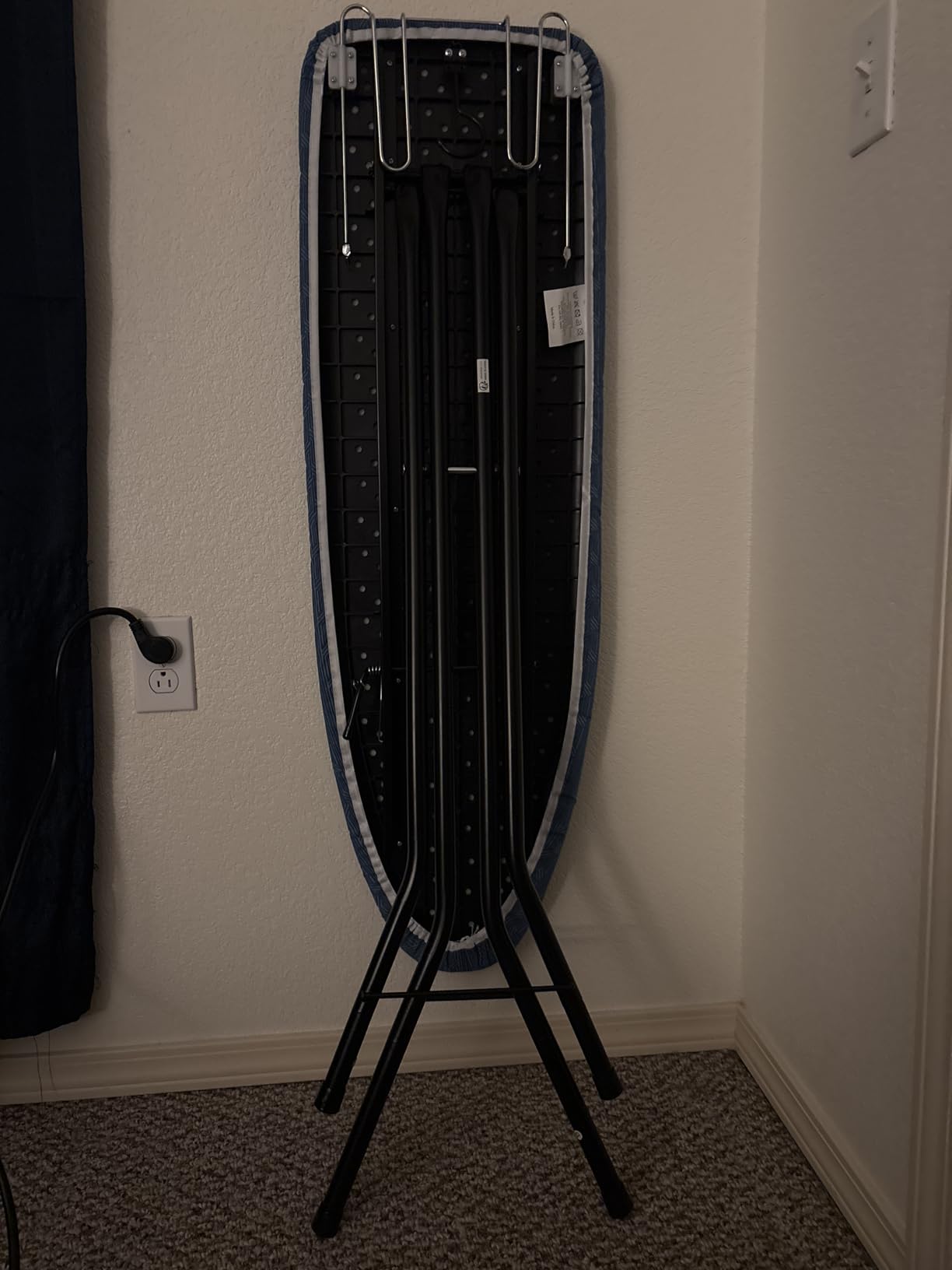 SONGMICS Ironing Board, Foldable Iron Board, Height Adjustable up to 35 Inches, with 4 Layered Cover and Pad, Iron Rest, Hook, Steel X-Legs, for Home, Laundry Room, Dorm, Midnight Blue ULLB001Q01 customer photo 2