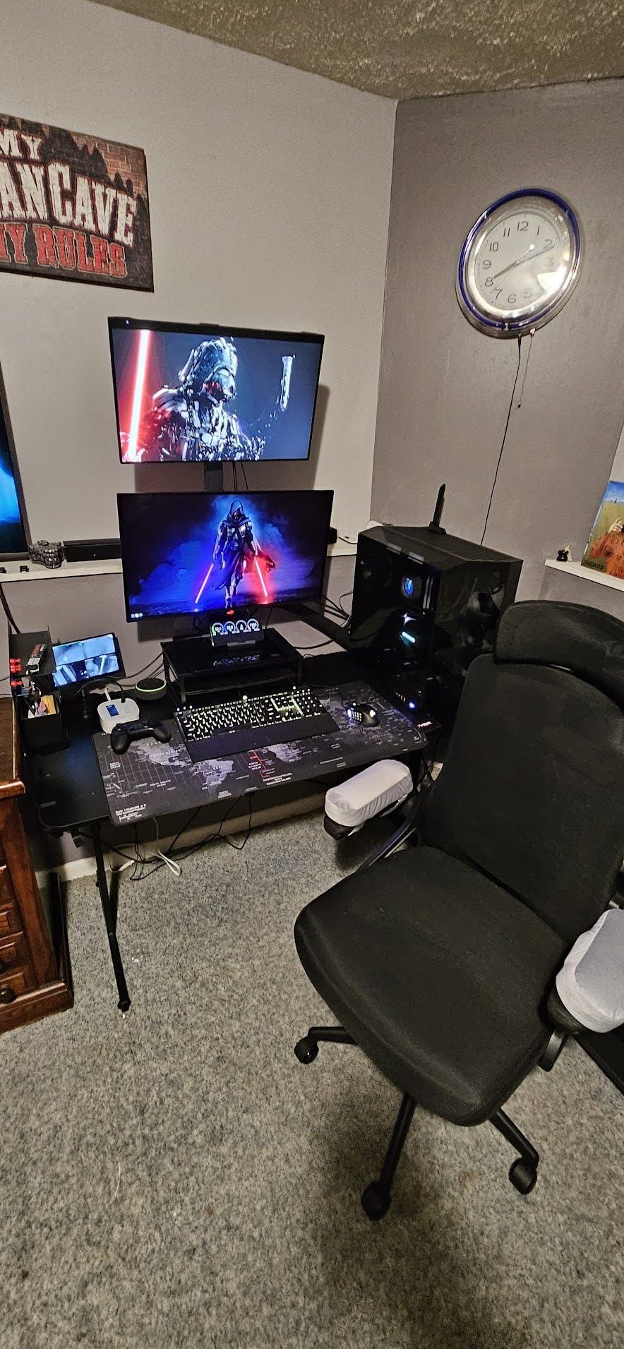 darkFlash Full-Tower ATX Gaming PC Case, Back Plug-in Motherboard, Vertical GPU Mounting, Dual-Chamber, Panoramic Glass, Up to 2 x 360mm Radiators, RTX 40 Compatible(DY470) (4 PWM ARGB Fans, Black) customer photo 2
