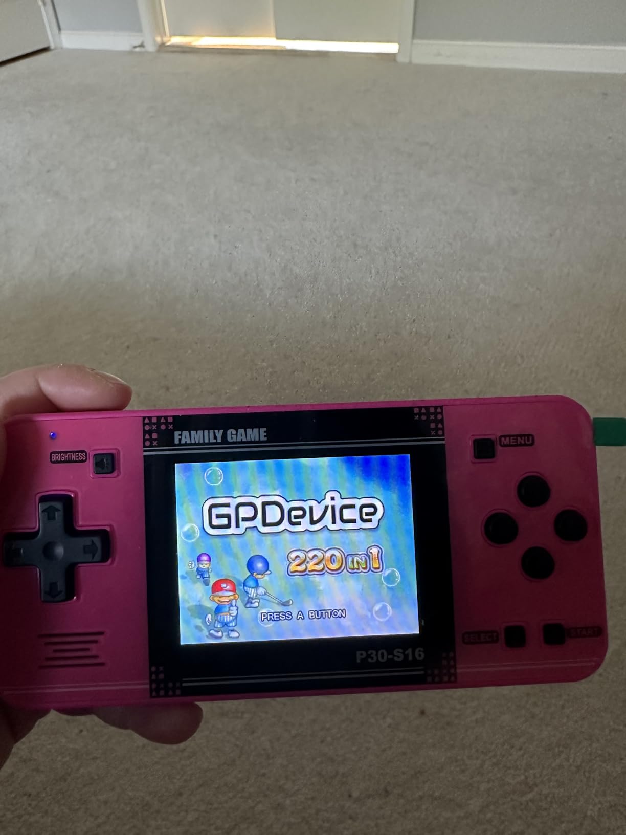 Handheld Game for Kids -Preloaded 220 Retro Video Games, Portable Gaming Player with Rechargeable Battery 3.0