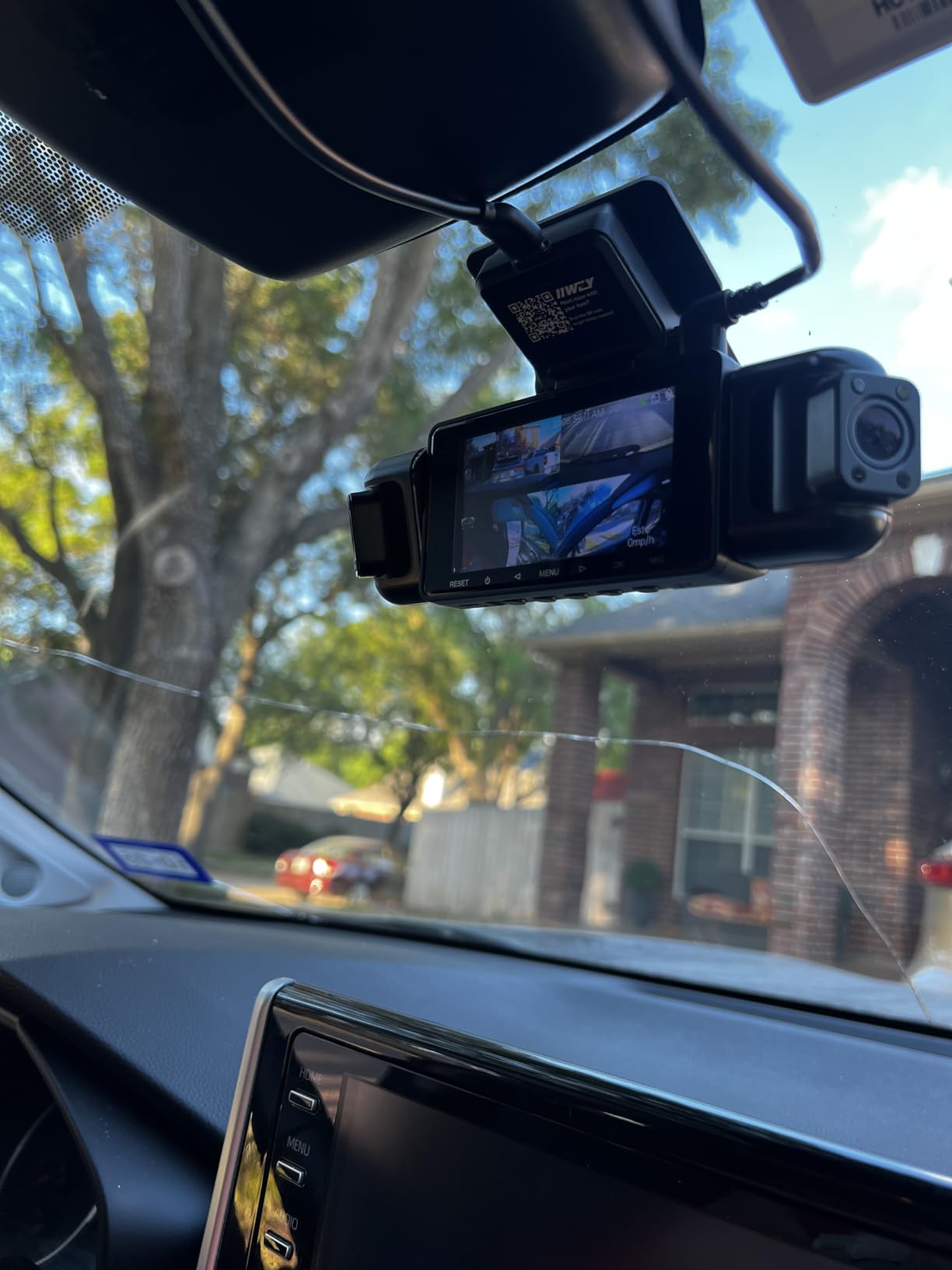 IIWEY N5 4 Channel Dash Cam 360 View, 1080P Front and Rear Inside, Left Right Dash Camera for Cars, 8 IR Lamps Night Vision, 5G WiFi & APP Control, G-Sensor, Parking Mode, with a Free 128GB SD Card customer photo 2