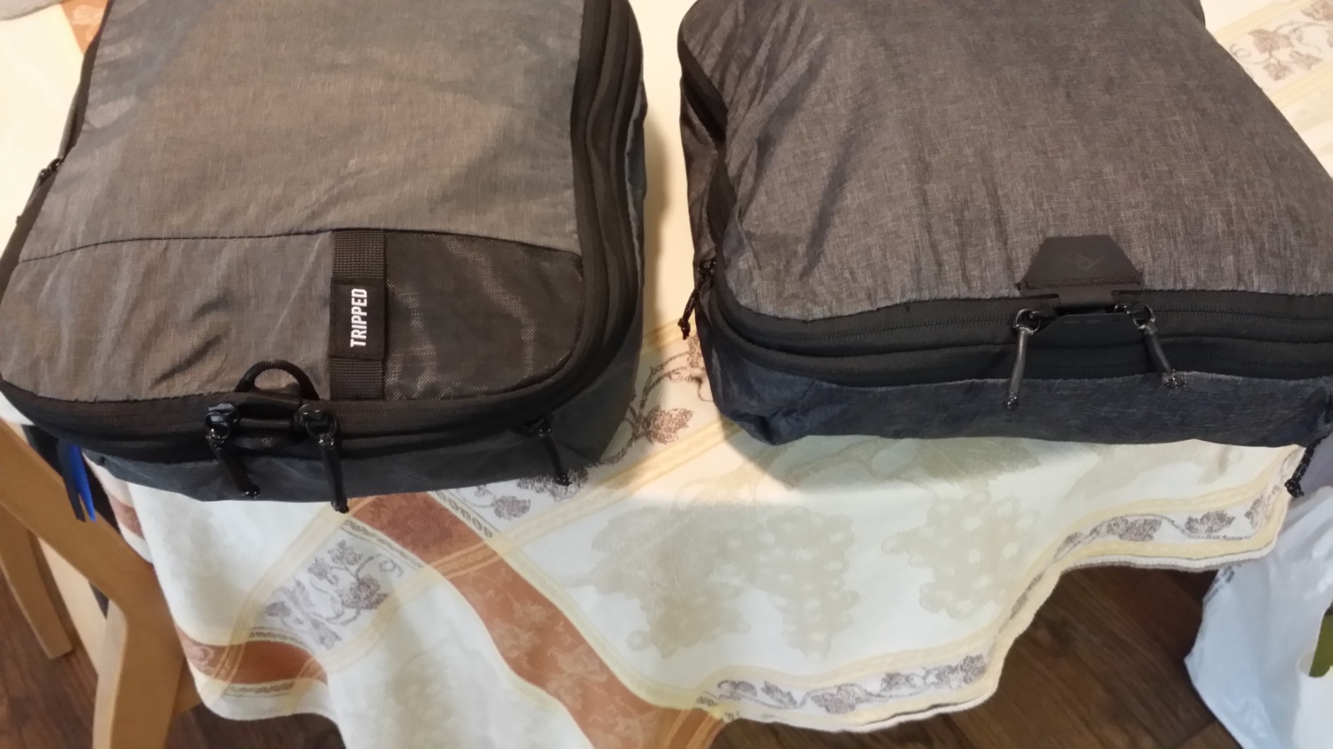 Compression Packing Cubes for Travel by TRIPPED - 6-Piece Premium Set with Laundry & Shoe Bag, Space Saving Travel Organizer Bags for Suitcase & Carry-On Luggage (Grey) customer photo 2