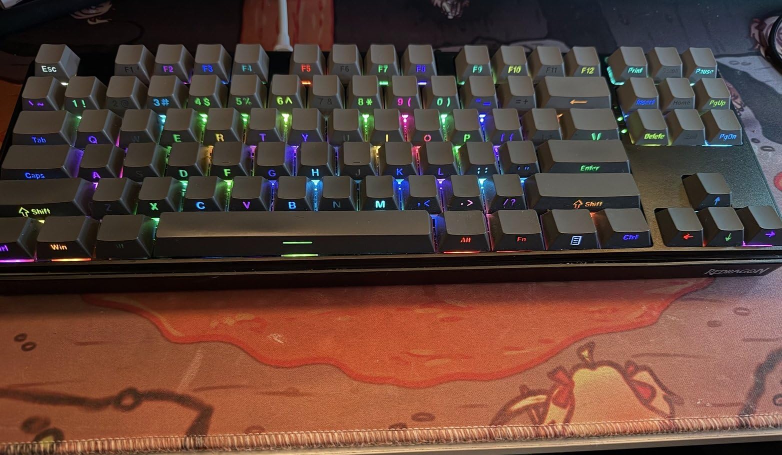 Redragon K707 PRO GB 80% Gasket RGB Gaming Keyboard, 3-Modes Wireless TKL Mechanical Keyboard w/Hot-Swap South-Facing LEDs Socket, PBT Gradient Keycaps & 5-Layer Noise Dampening, Custom Linear Switch customer photo 1