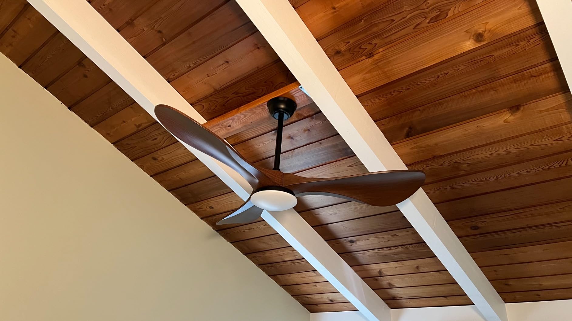 60 in Ceiling Fan of 7400+CFM High Airflow with Light & Mute Remote Control, Outdoor/Indoor Ceiling Fan with 3 Blades Noiseless Reversible DC Motor 6 Speeds with 3 CCT and Timer for Living Room Patios customer photo 1