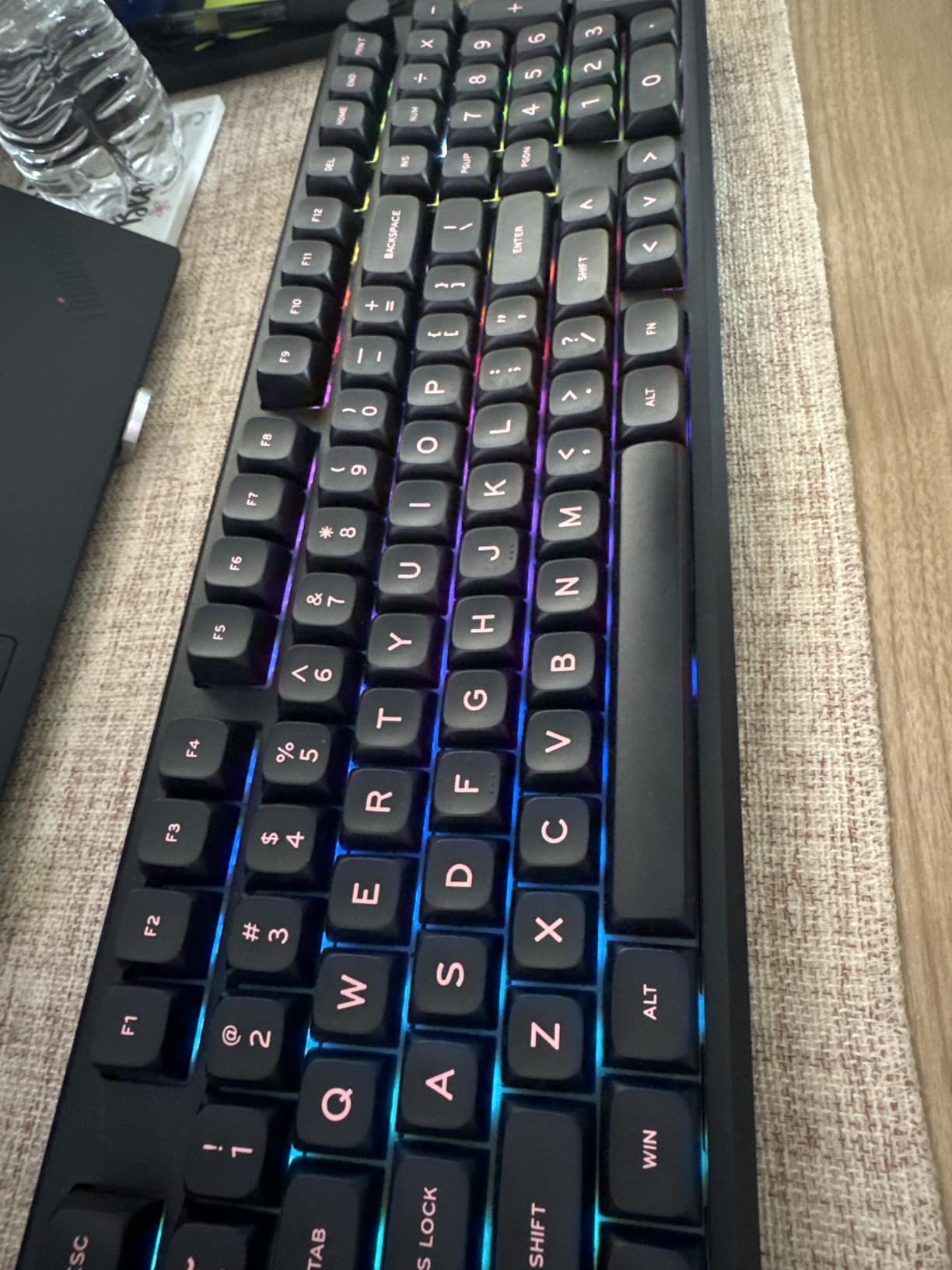 EPOMAKER Galaxy100 QMK/VIA Wireless Gaming Keyboard, Aluminum Shell, BT/2.4Ghz/USB-C, Pre-Lubed Hot-Swappable Linear Switches, NKRO, RGB Backlit (Creamy White, Wisteria Linear Switch) customer photo 1