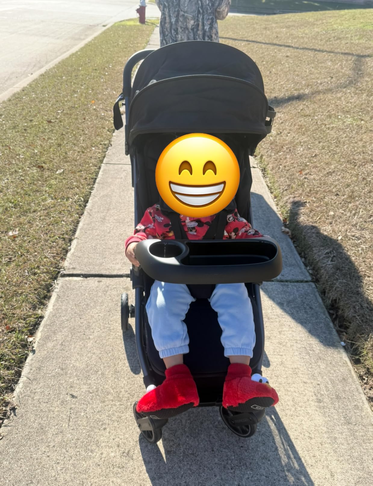 Momcozy ClickGo Lightweight Stroller, Compact Travel Stroller for Airplane with One-Click Fold, Baby Strollers and Toddler Stroller with Large Canopy for Kids from 0 Months, Extendable UPF50+ Canopy customer photo 1
