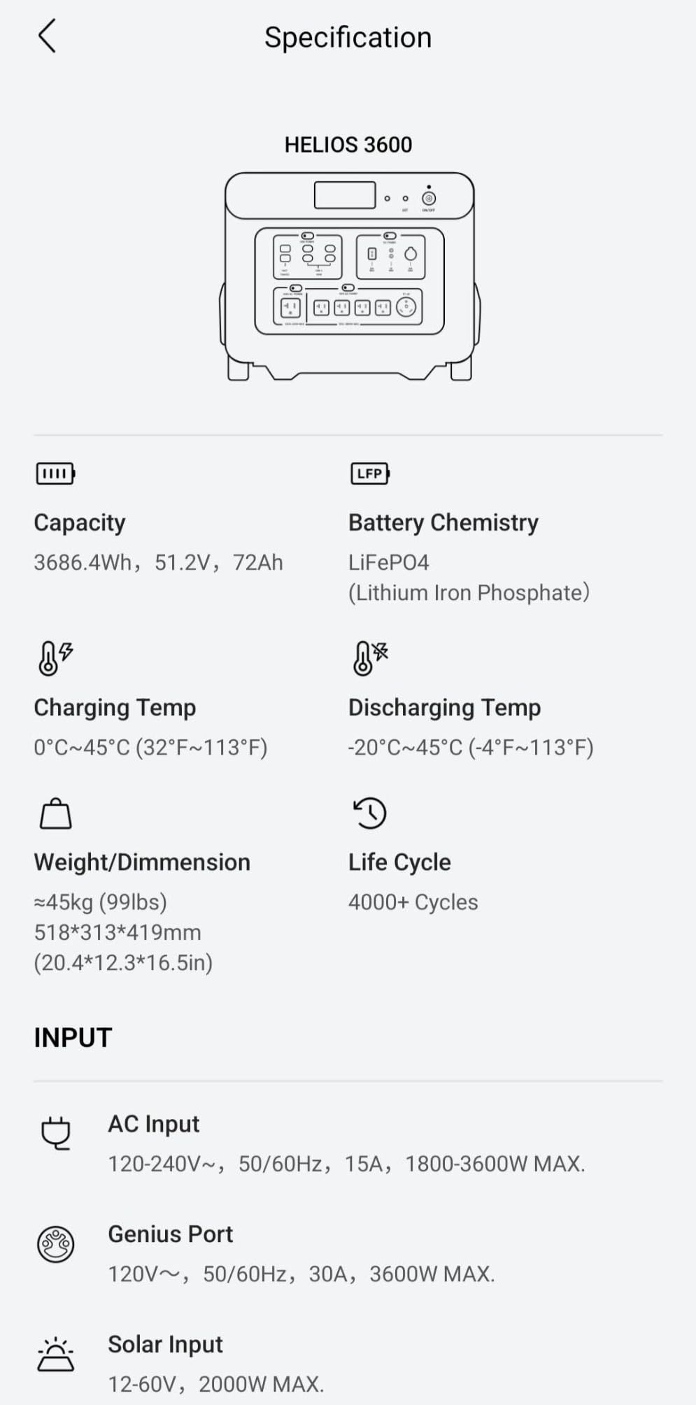 GROWATT Home Battery Backup,120V/240V 7200W AC Output Solar Generator, 2 HELIOS 3600 Portable Power Station with Double Voltage Hub,LiFePo4,Expandable to 36kWh for Home Backup, RVs, Outdoor Camping customer photo 1