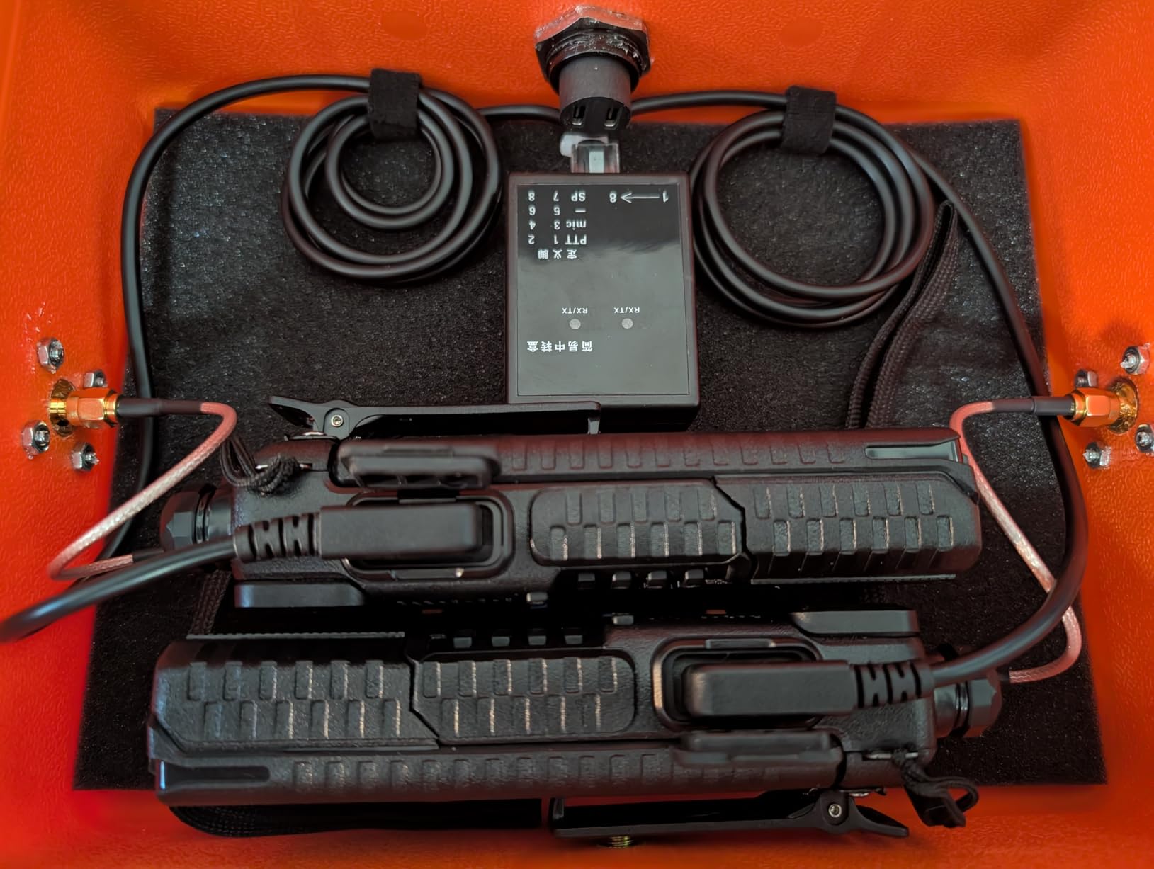 BAOFENG UV-5R Ham Radio Handheld: 8W Ham Radios Long Range UV5R Radio 3800mAh Rechargeable Walkie Talkies Two Way Radio with Programming Cable,Tactical Antenna and Earpiece for Survival Gear, 2 Pack customer photo 1