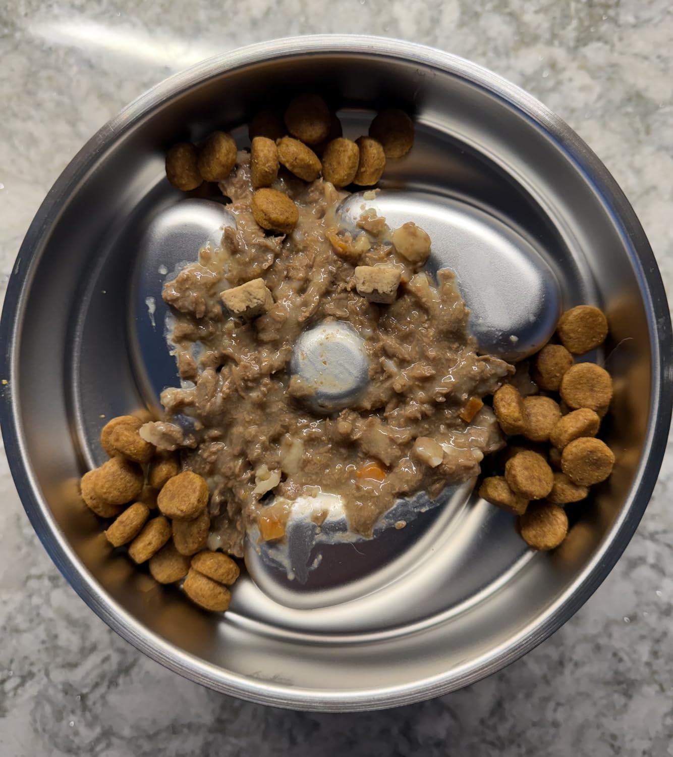 Slow Feeder Dog Bowl-3Cups for Large Breeds, Double Wall Food-Grade Stainless Steel, Heavy Duty with Non-Slip Rubber Base, Puzzle Maze Bowl to Slow Down Eating customer photo 2