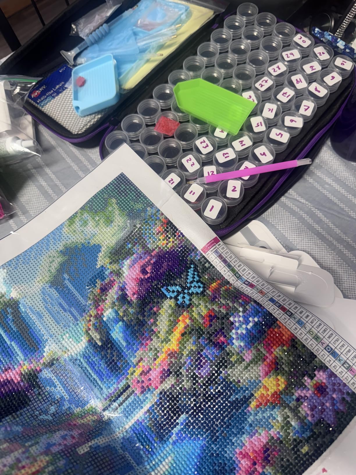 Landscape Scenery Diamond Art Kits for Adults Beginners, 5D DIY Full Round Drill Diamond Painting Kits Waterfall, Paint by Diamonds Dot Gem Art customer photo 1
