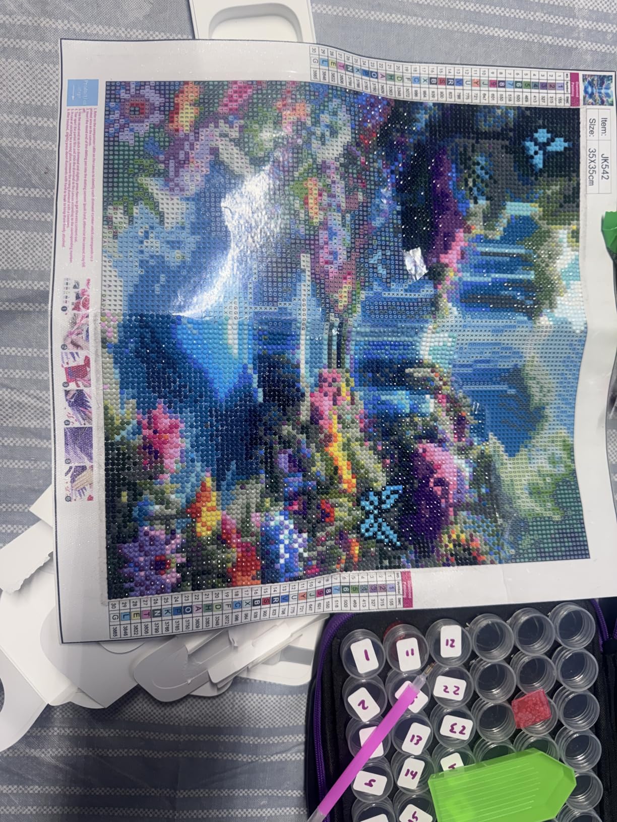 Landscape Scenery Diamond Art Kits for Adults Beginners, 5D DIY Full Round Drill Diamond Painting Kits Waterfall, Paint by Diamonds Dot Gem Art customer photo 2
